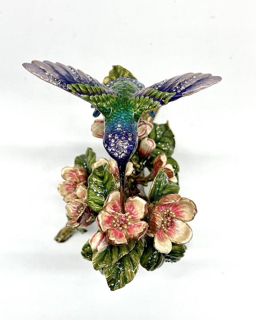 Jay Strongwater Dawn Hummingbird Tableau With Swarovski Crystals 