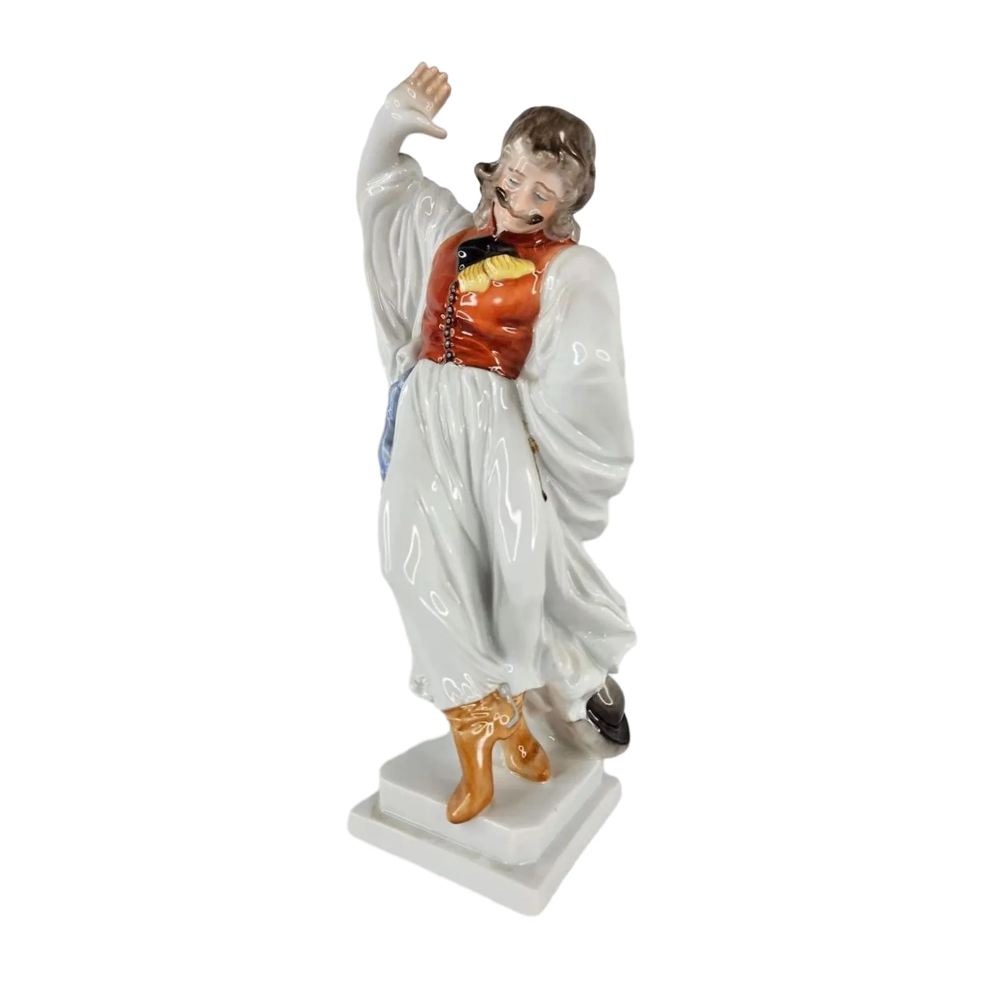 1950s Herend Dancing Man Figurine – Hand Painted Hungarian