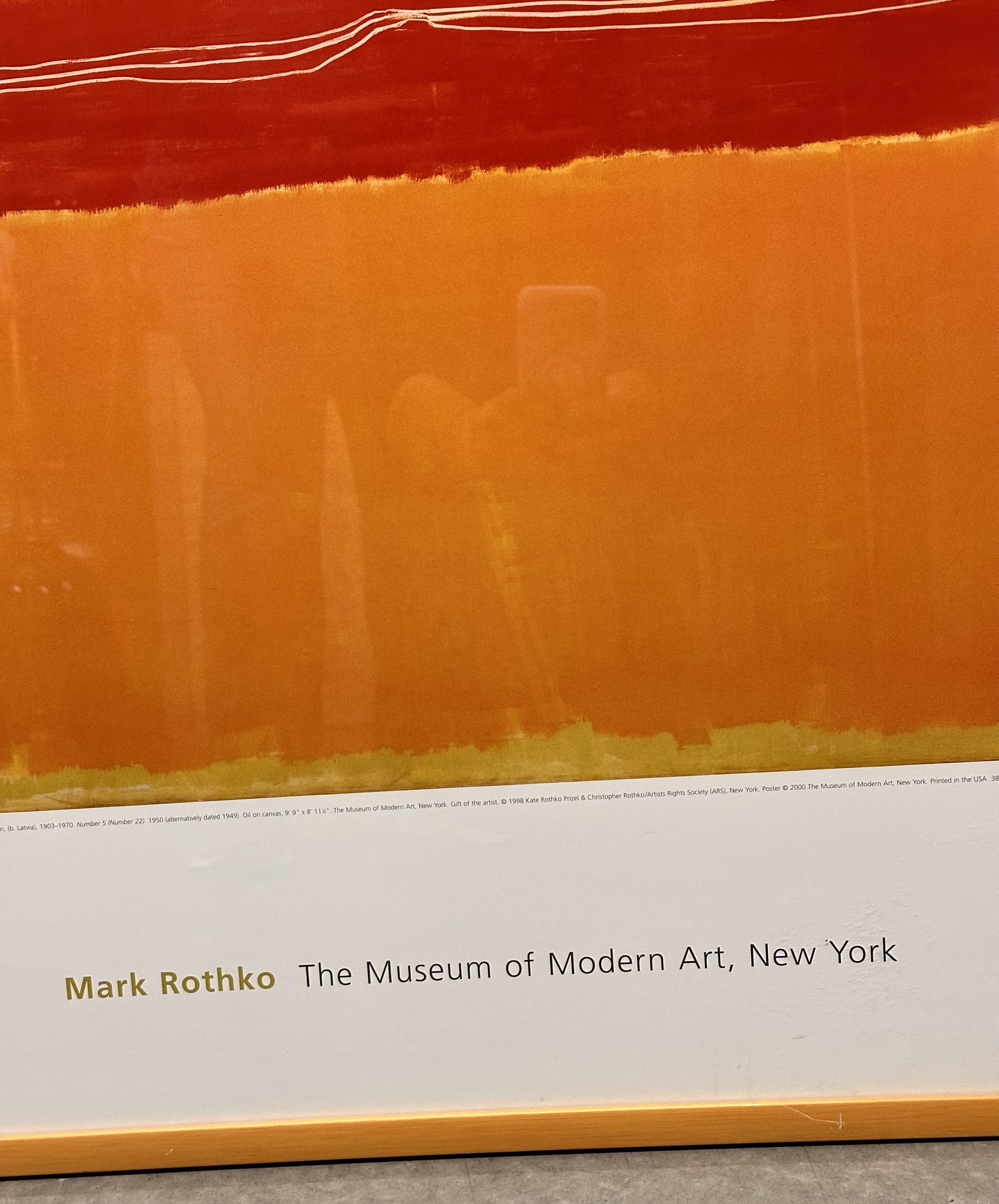 Early 20th Century Rothko Exhibition Offset Lithographic Poster