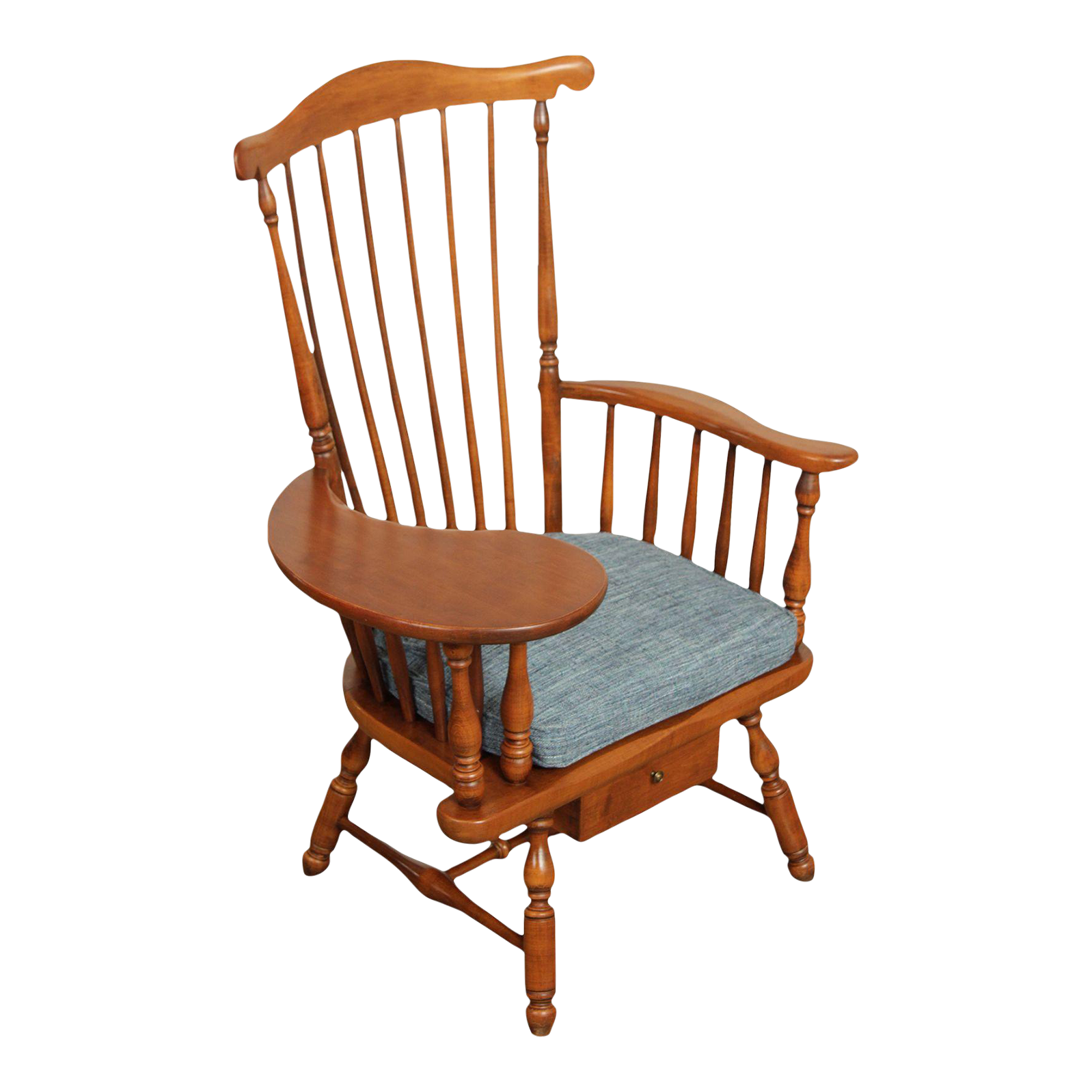 Heywood Wakefield Maple Colonial Windsor Writing Chair Chairish