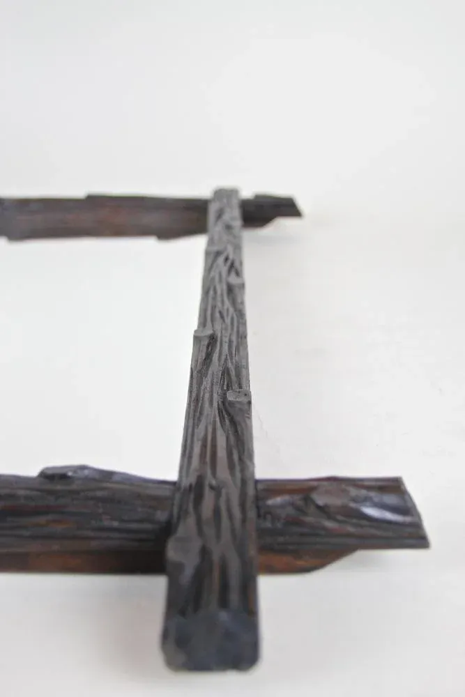 Black Forest Hand-Carved Wall Mirror, Austria, 1880s