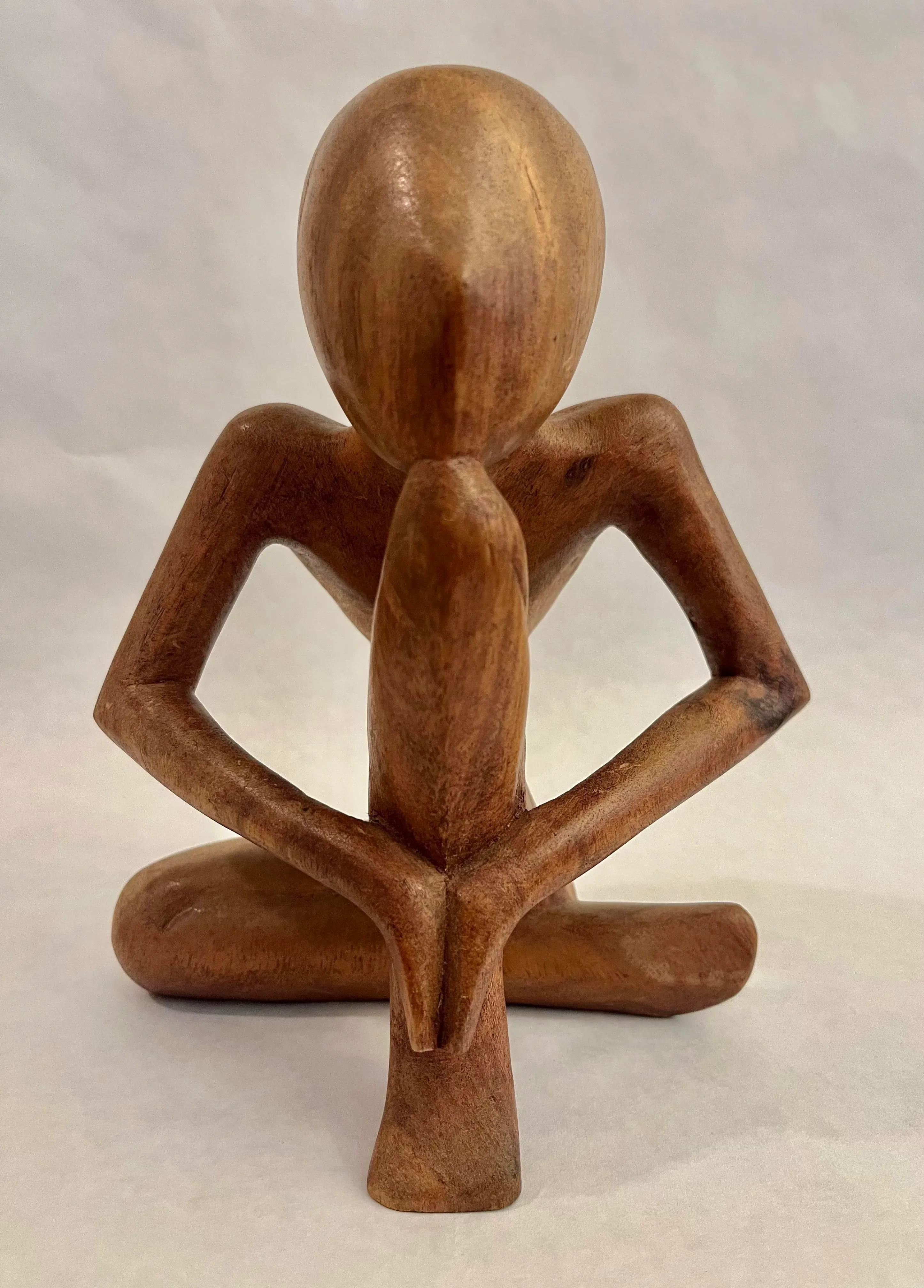 Late 20th Century Carved Wooden Abstract Sculpture | Chairish