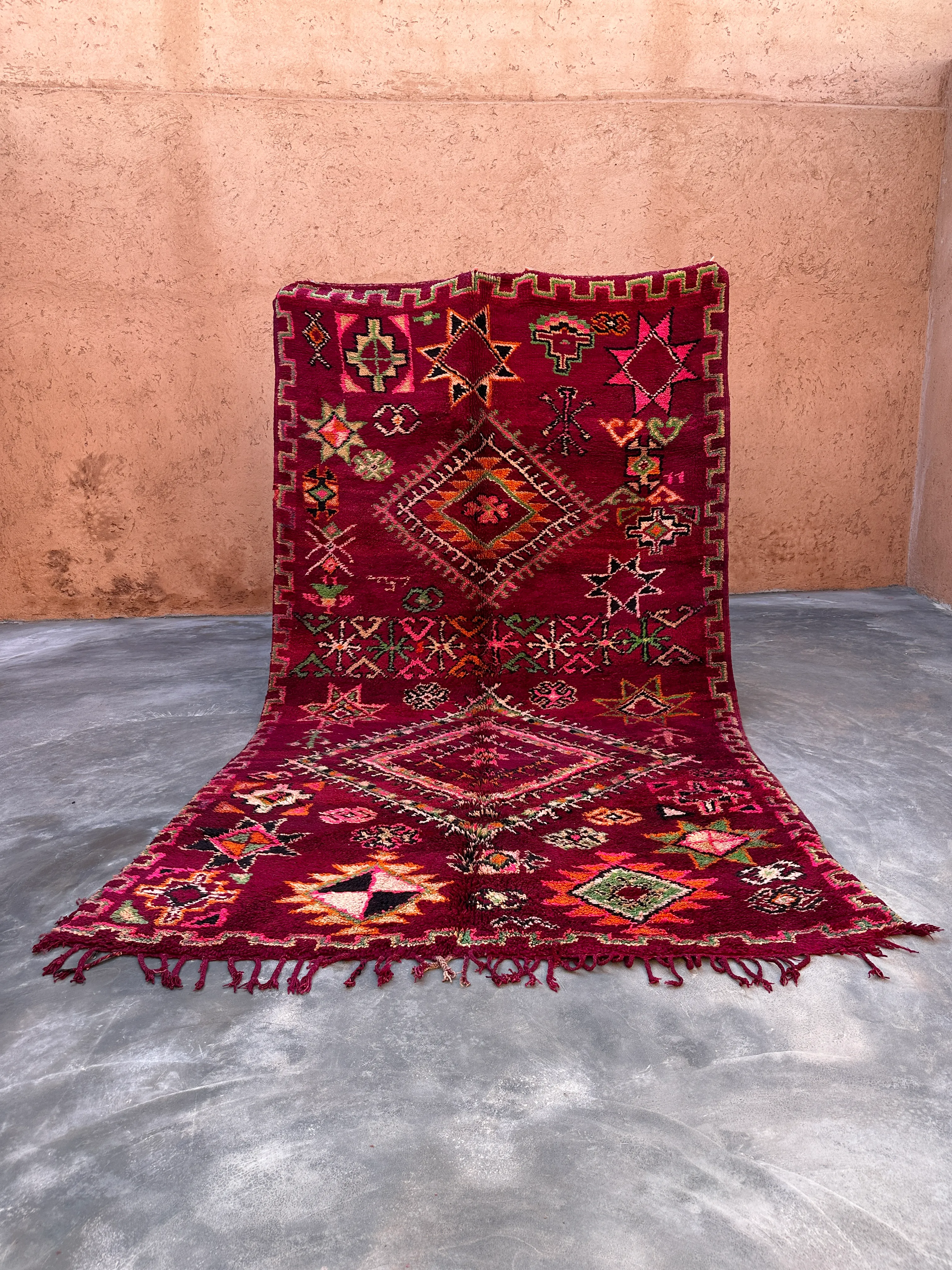 1980s Vintage 7x13 Moroccan Rug | Chairish