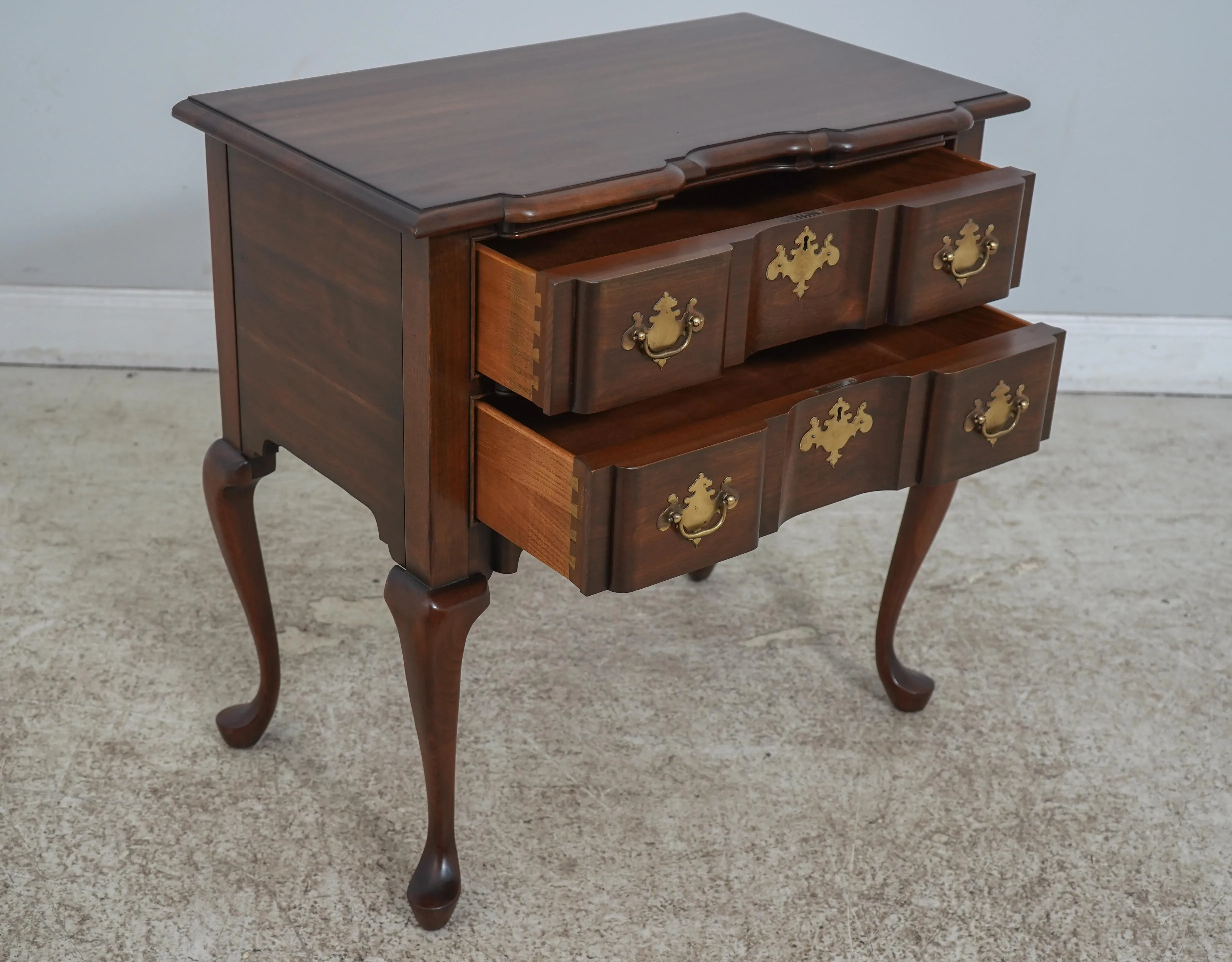 Pennsylvania House Blockfront Cherry Lowboy | Chairish