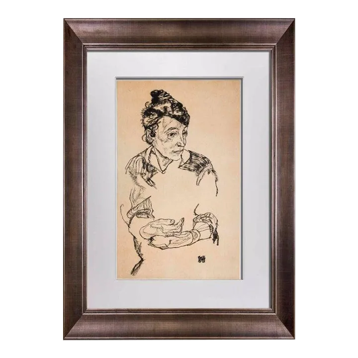 web限定アイテム Lithograph Schiele Egon Signed Mother “Artist Ed Limited アート・デザイン・音楽