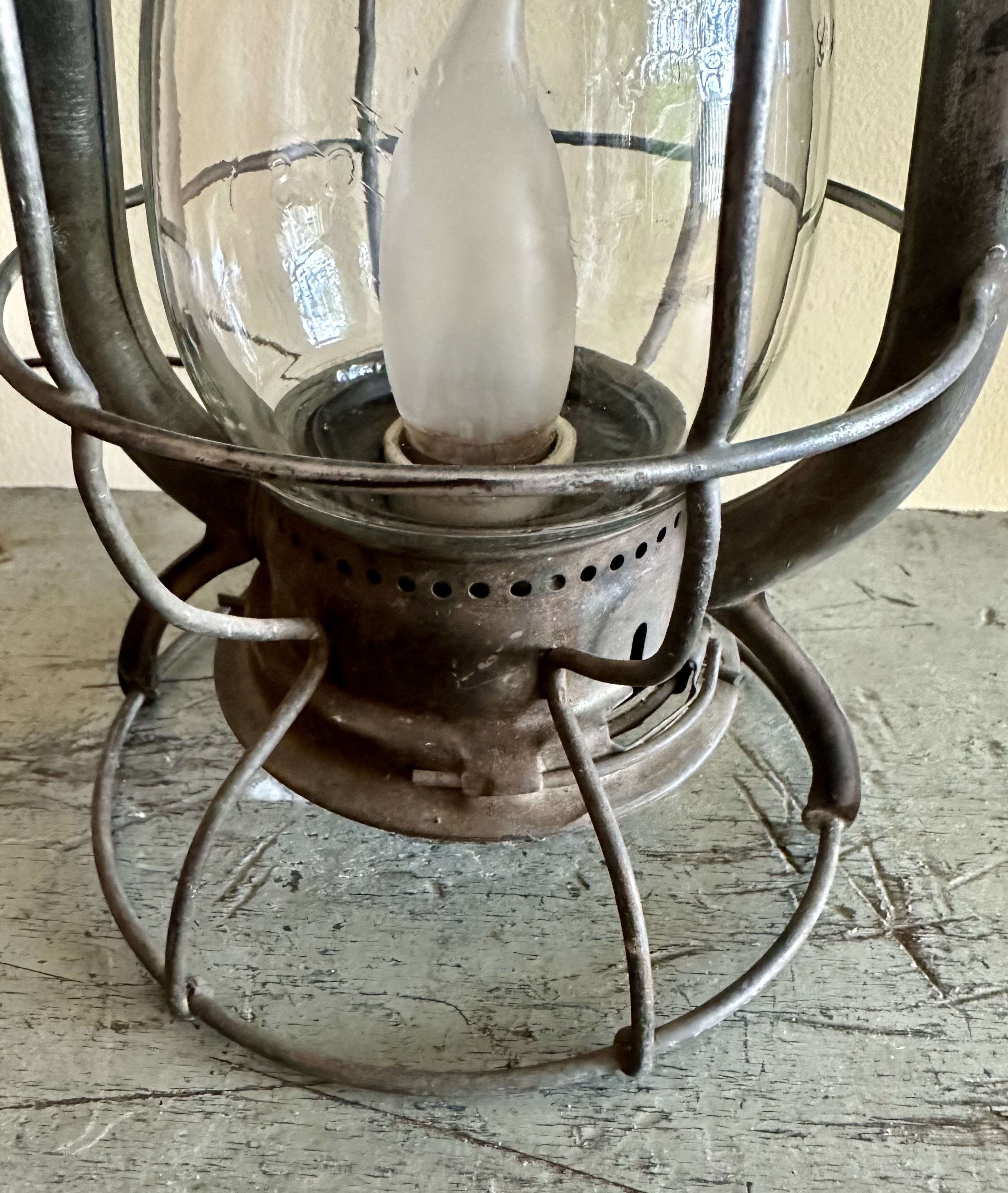 Vintage Dietz Vesta Railroad Lantern, Electrified | Chairish