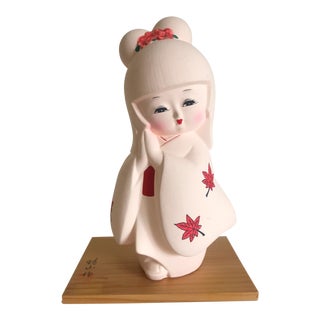 HUNNU FASHION モンゴル皮製品 Gosho'ningyô 御所人形 (palace doll) - Gofun paste, Brocade