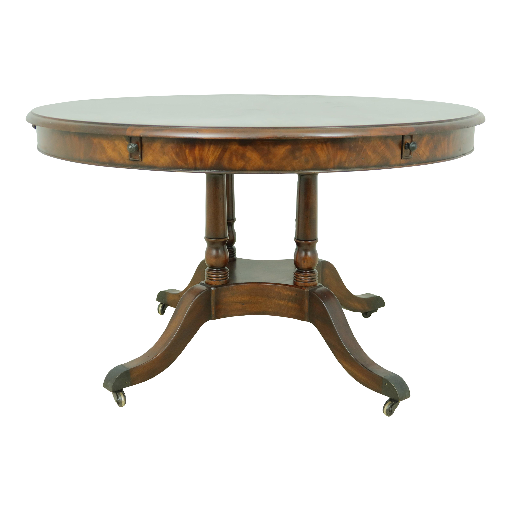 Round Dining Table With Perimeter Extension Leaves Elcho Table