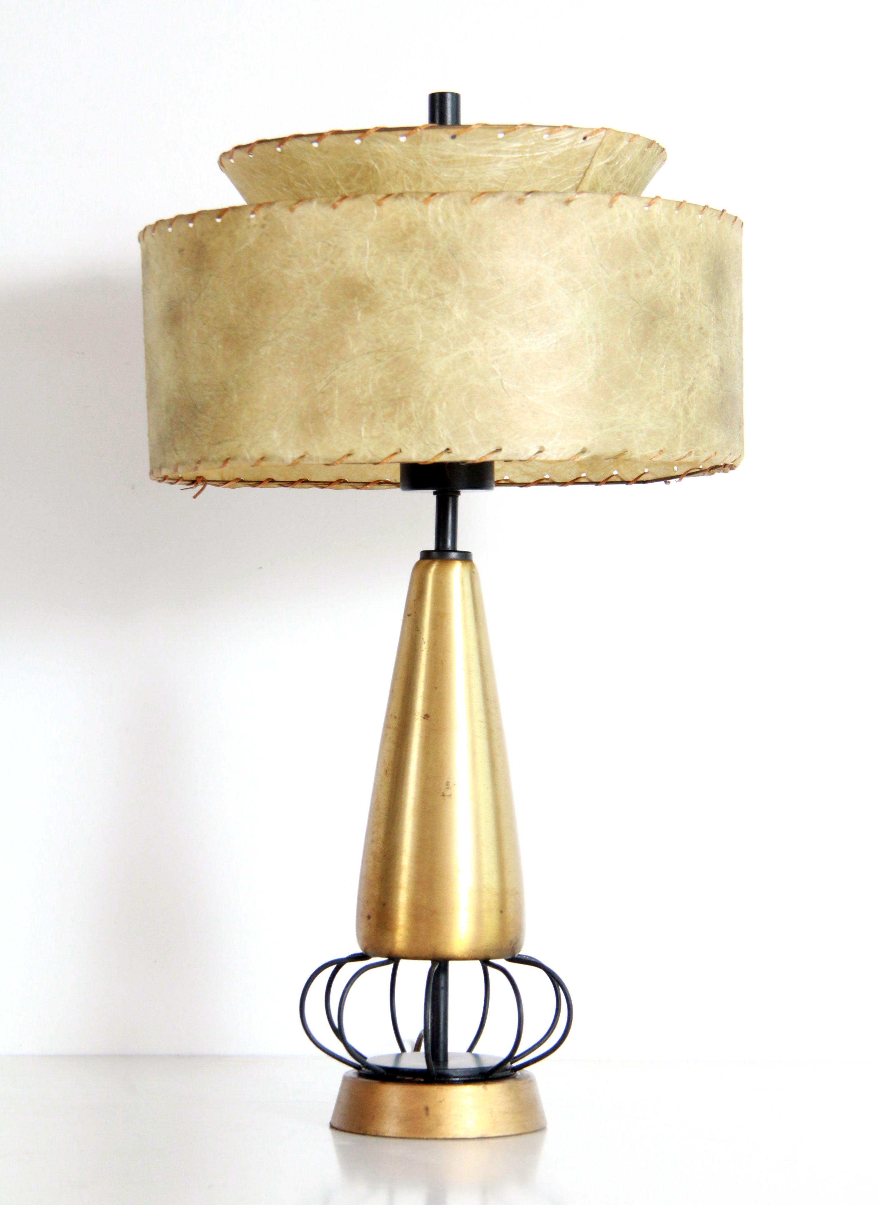 Brass mid hotsell century table lamp