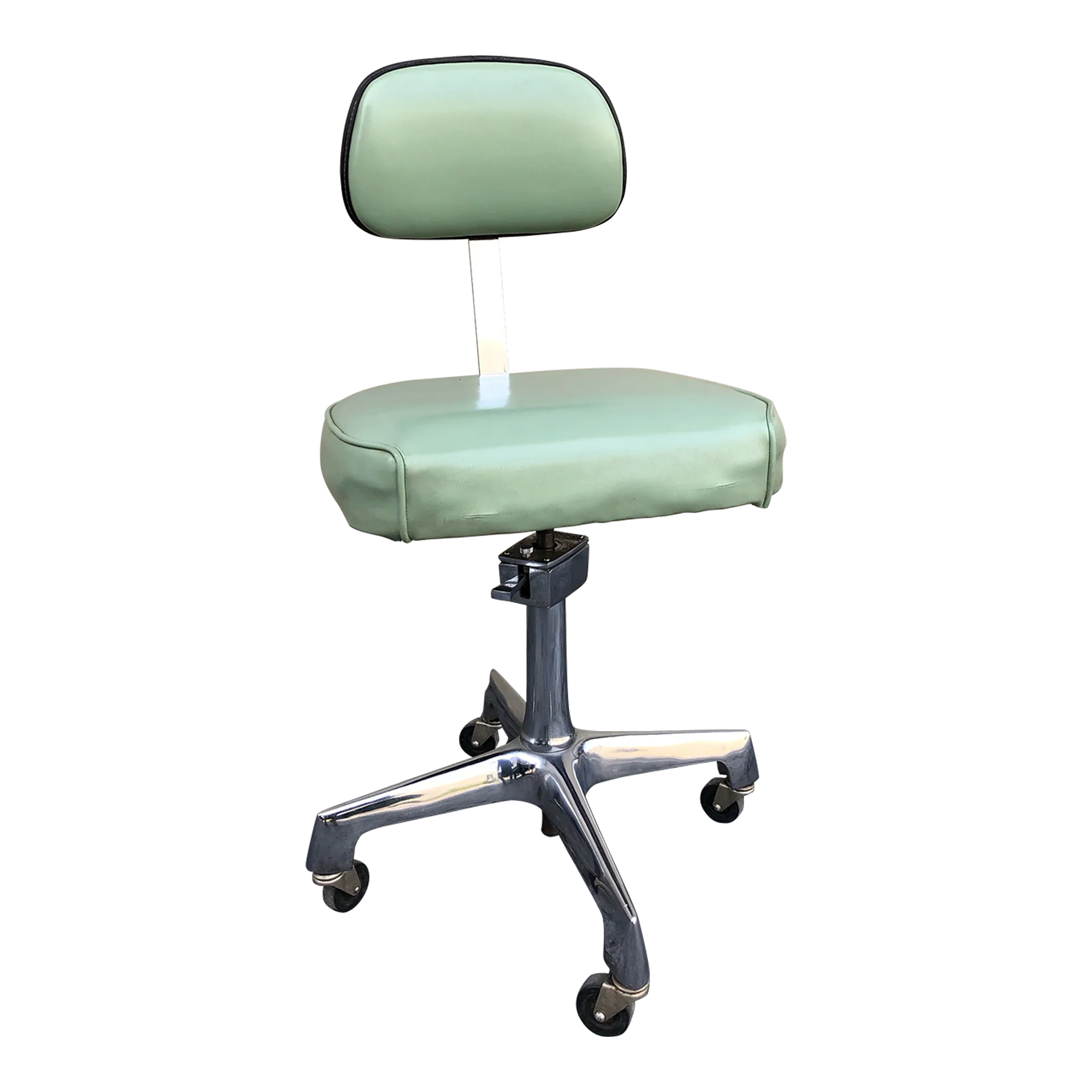 Mid Century Reliance Rolling Adjustable Pneumatic Exam Stool Chairish