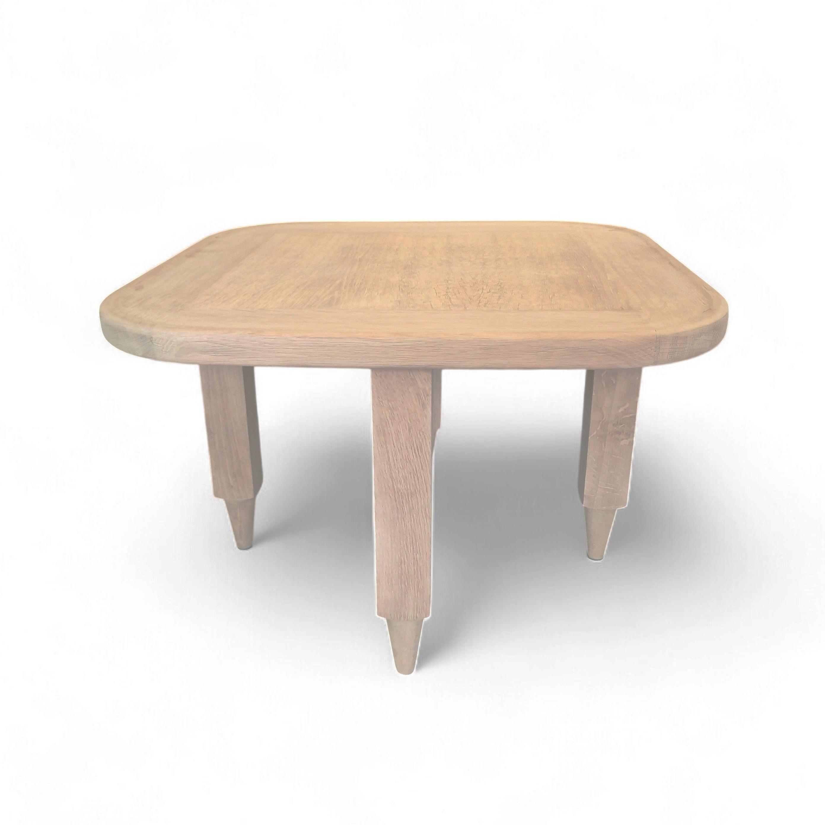 Jerome Pedestal Table in Light Oak by Guillerme Et Chambron for Votre  Maison, 1970s, image size:2782x2782