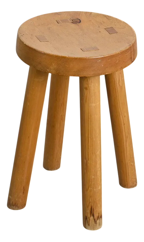 Stool attributed to Charlotte Perriand for Les Arcs, 1960s | Chairish