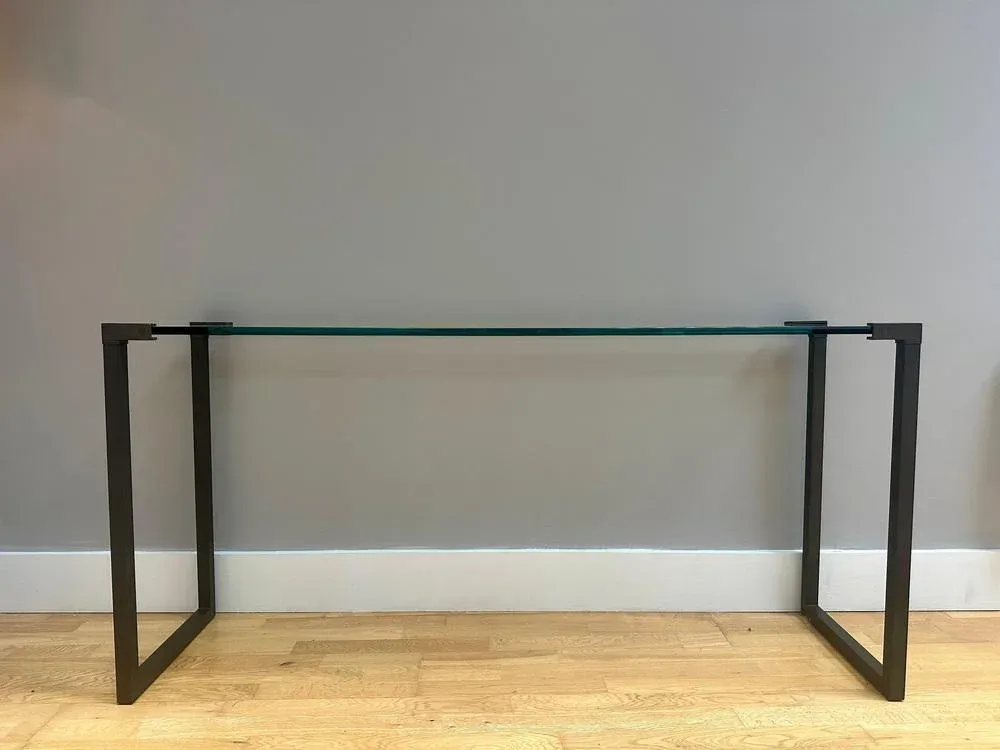 Vintage Patinated Bronze Console Table by Peter Ghyczy, 1980