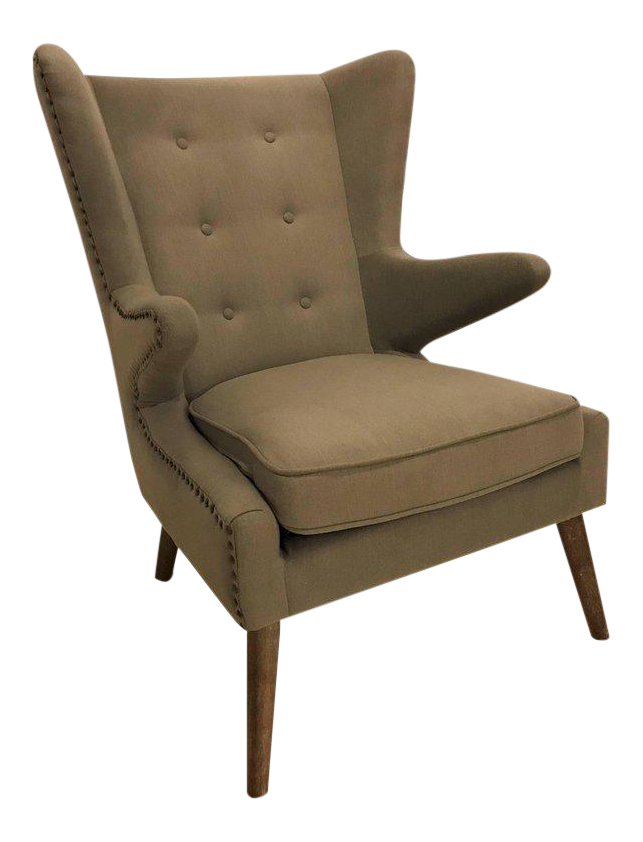 Mid Century Modern Style Papa Bear Style Armchair Chairish