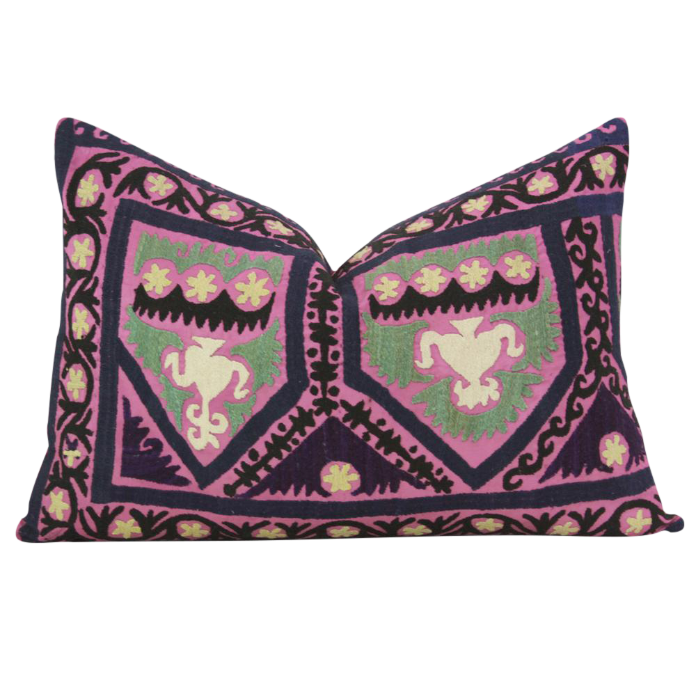 Jarul Suzani Lumbar Pillow Chairish