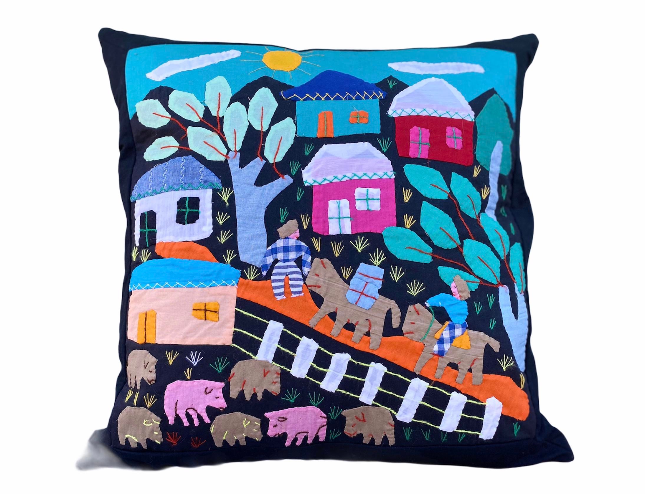 south-american-folk-art-pillow
