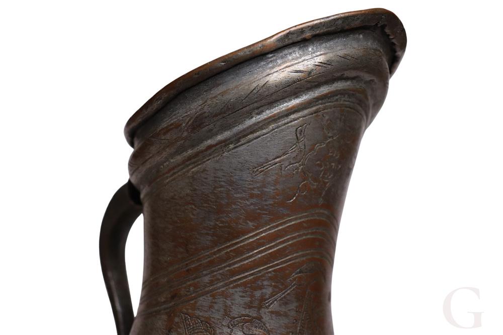 Antique Islamic Water Jug Ewer in Copper, 1890s