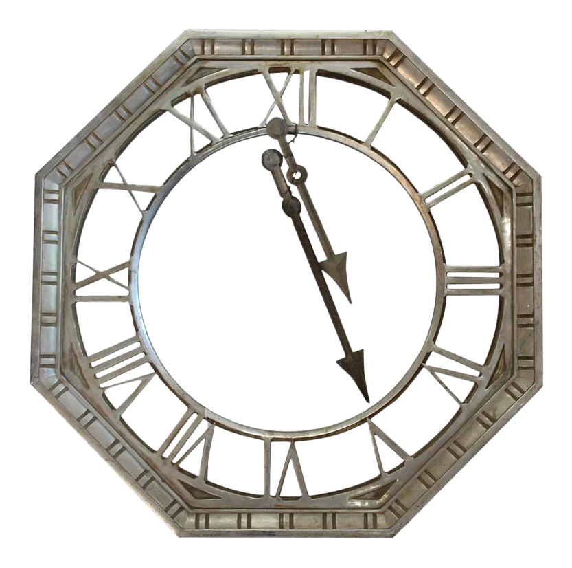 Antique Large Metal Clock Face With Hands Chairish