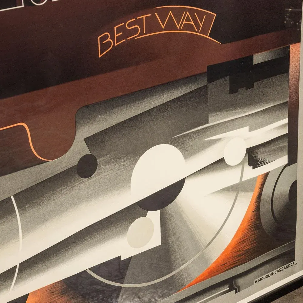 French LMS Best Way Poster by Henri Mouron Adagp, Paris, 1928
