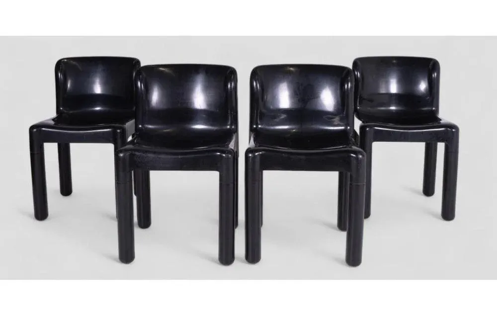 Mid-Century Modern Chairs Nr. 4875 by Carlo Bartoli for Kartell, 1970, Set of 4