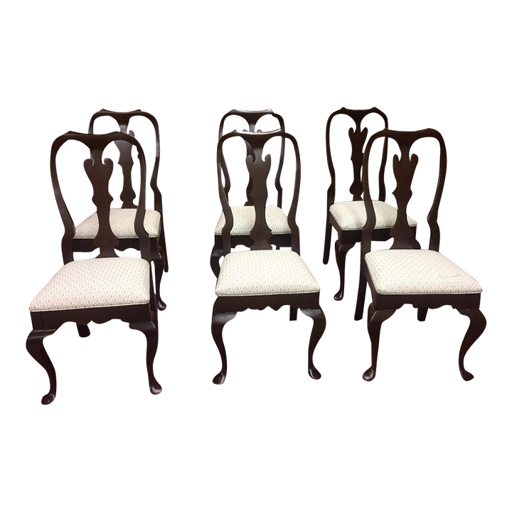 Vintage Dining Room Chairs Set of Six Chairs 6 Solid Wood Cherry Custom