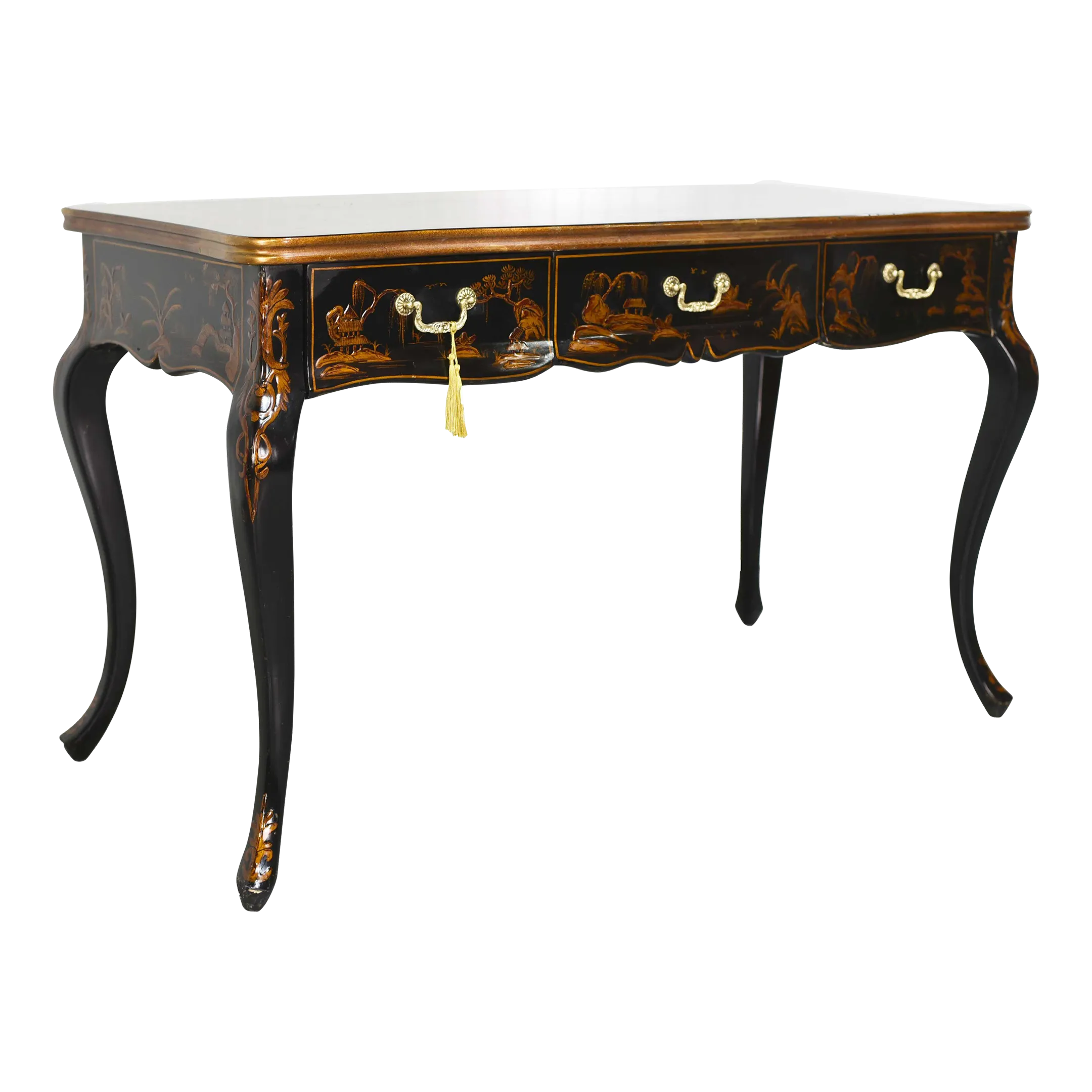 Vintage French Chinoiserie Ladies Vanity Writing Desk by Lane Furniture