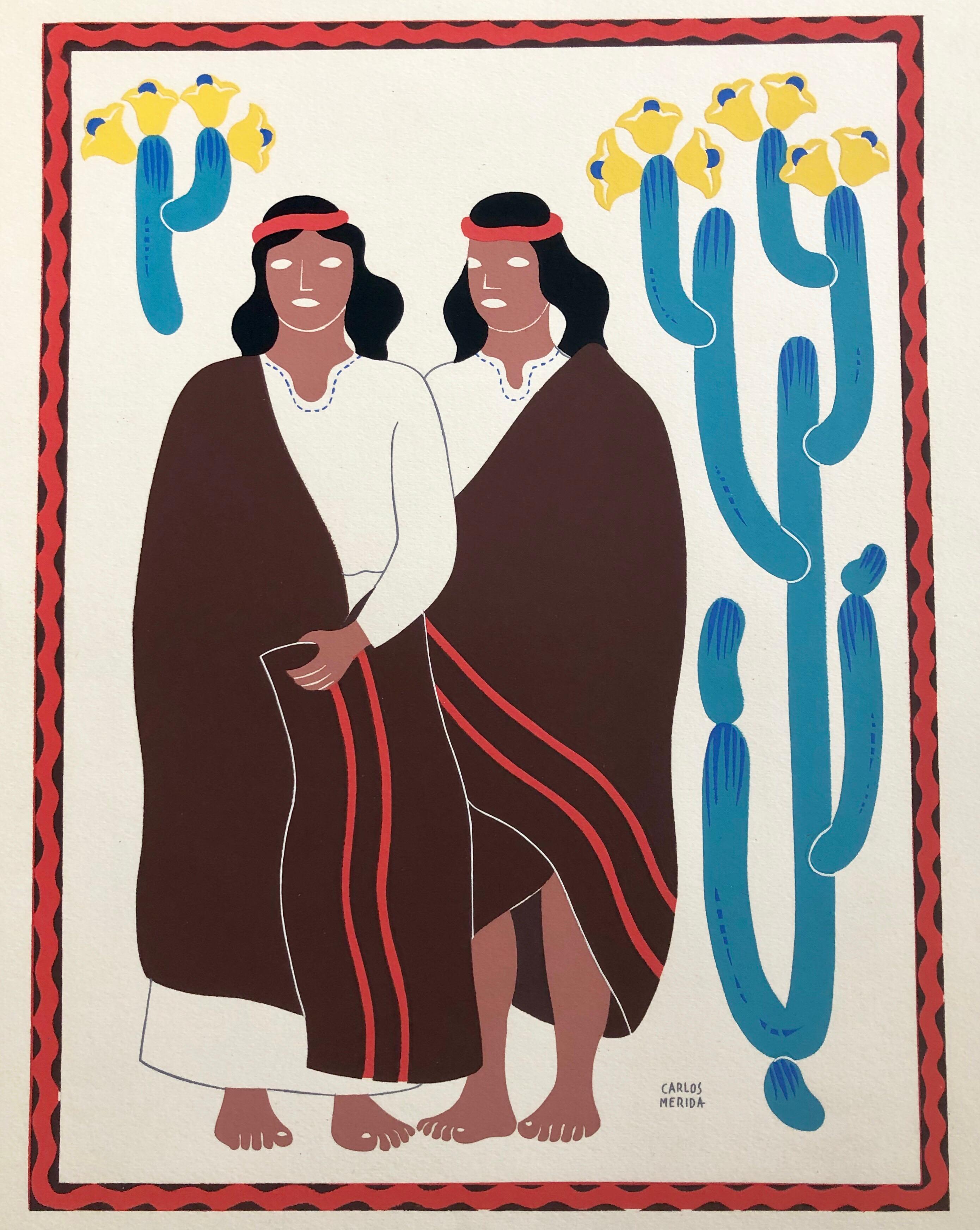 Carlos Merida, 1945 Mexican Modernist Silkscreen Serigraph
