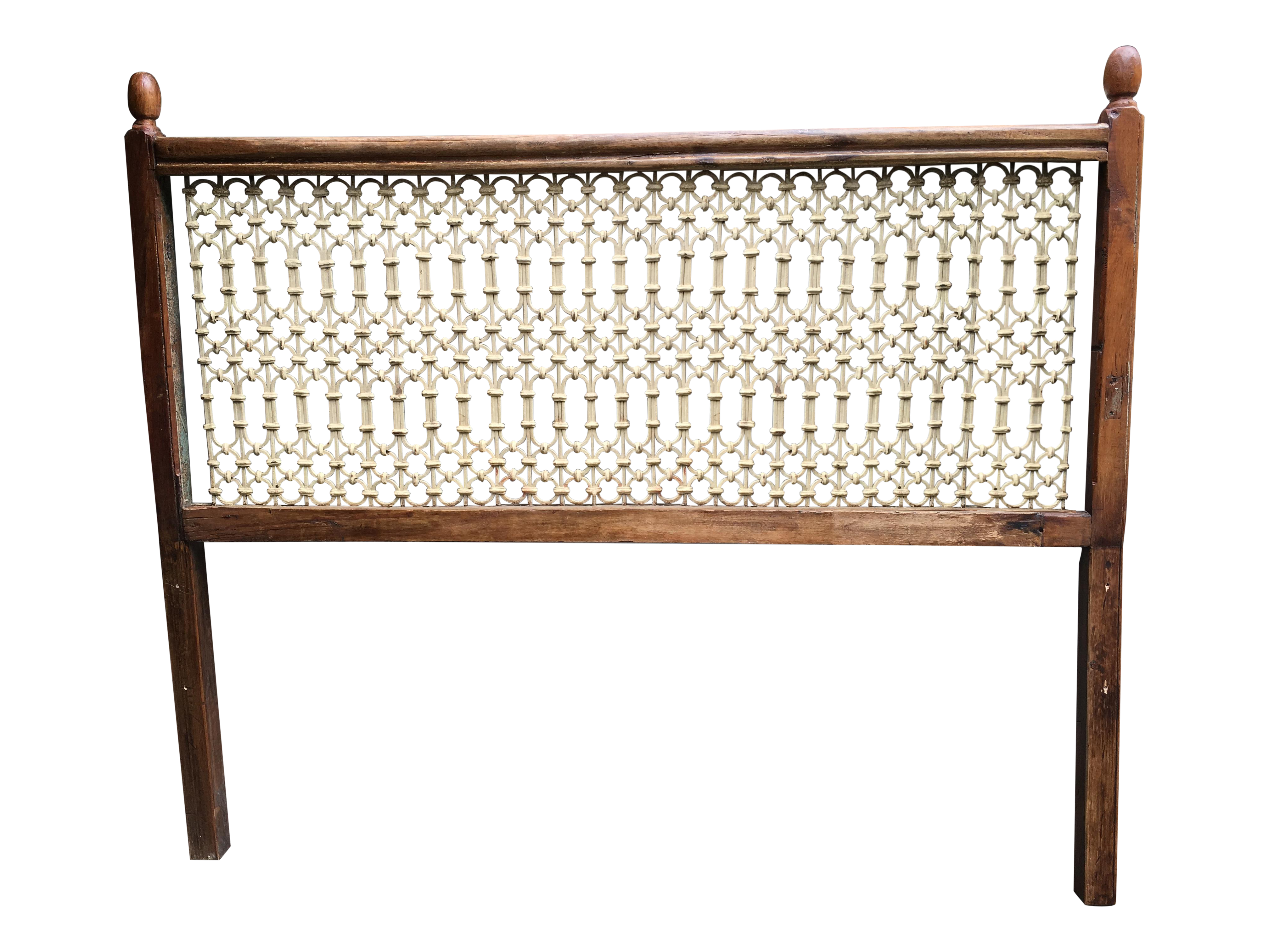 Antique Mexican Wrought Iron Queen Headboard | Chairish