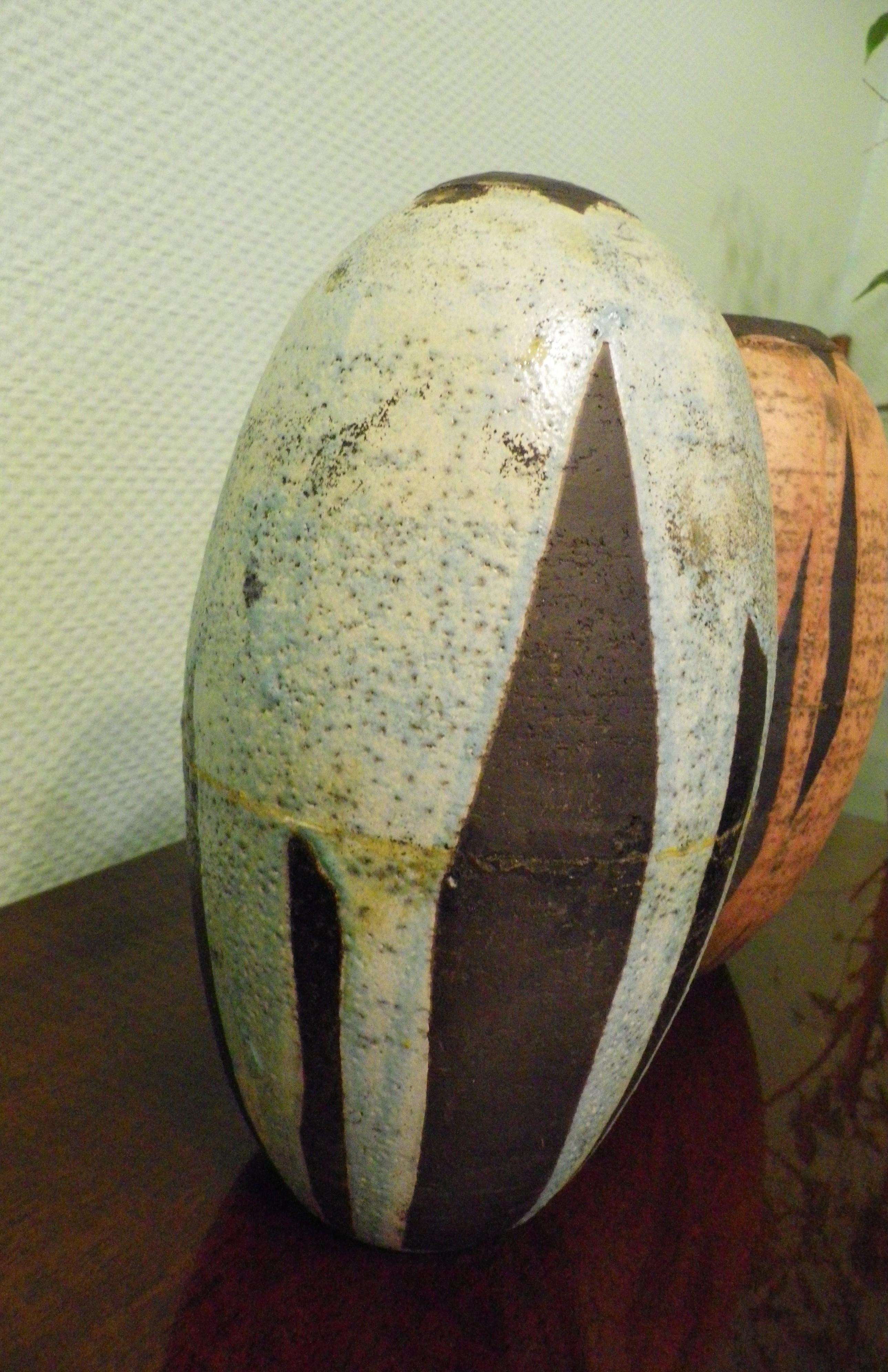 Raku Decorative Vases, Set of 2