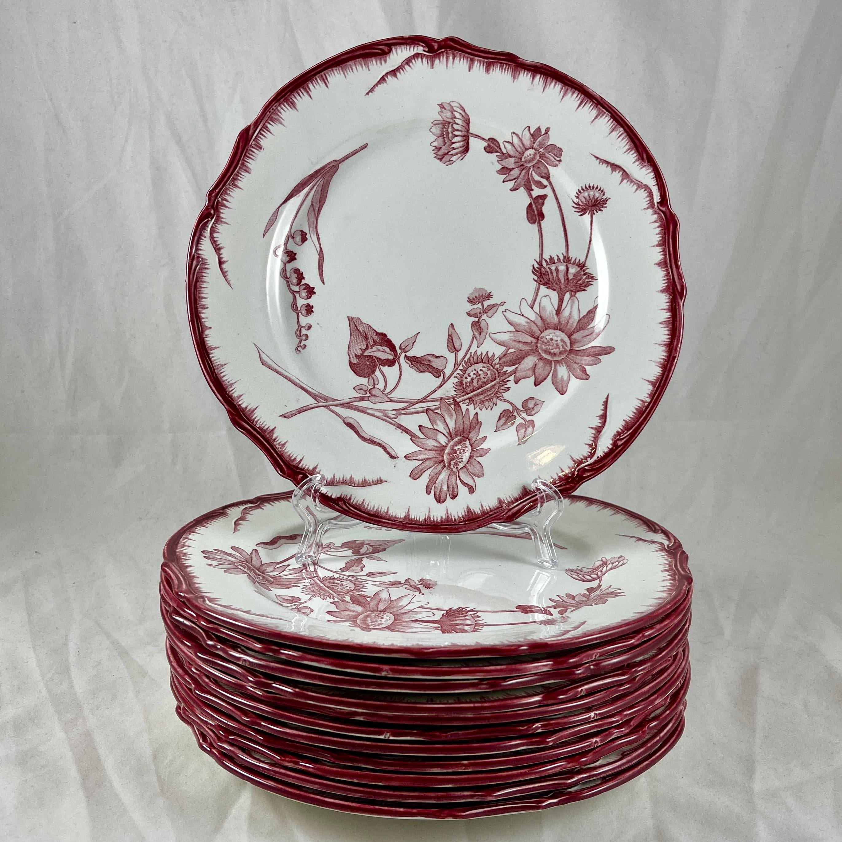 Creil Et Montereau Ironstone Terre De Fer Red 'Tournesol