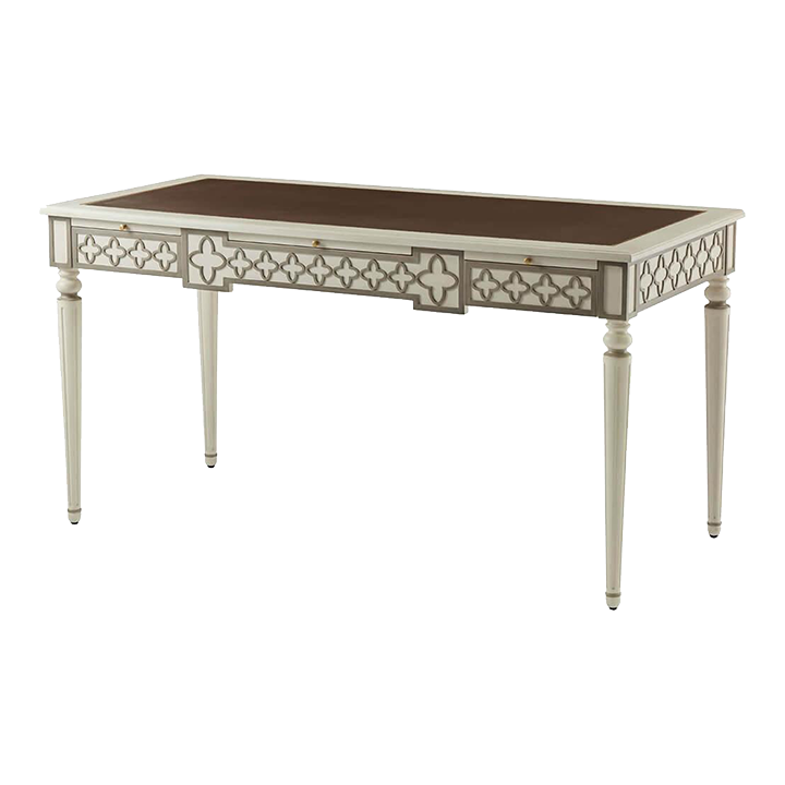 French Painted Leather Top Desk Chairish