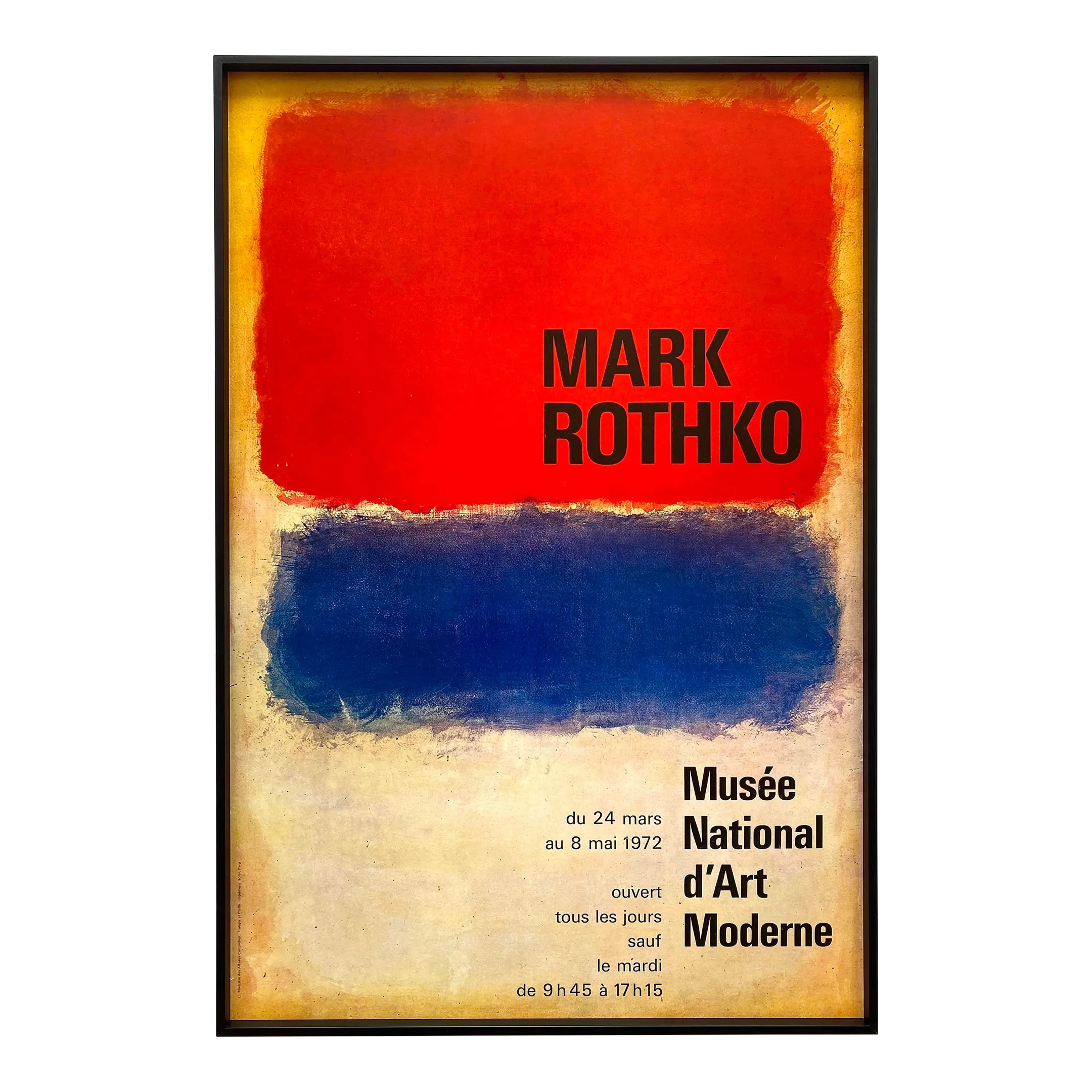 Mark Rothko Vintage 1972 Mid Century Modernist Lithograph Print