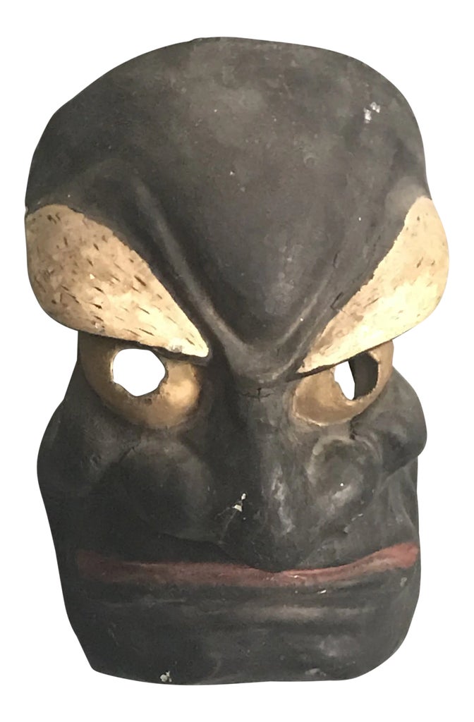1920s Vintage Japanese Ritual Paper Mask | Chairish