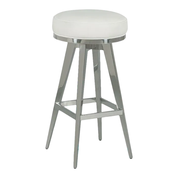 Capri Counter Stool, Polished Nickel Chairish