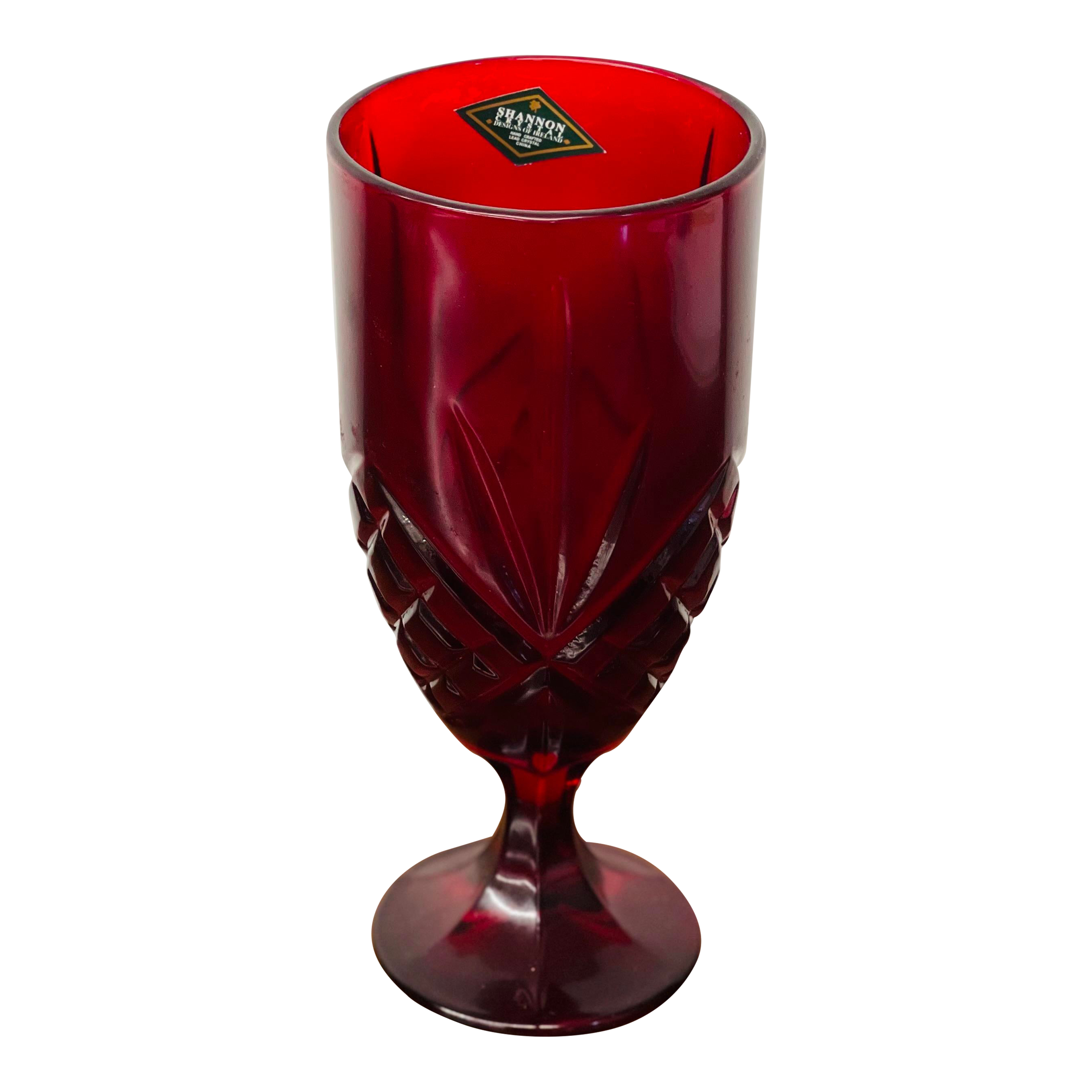 Vintage Shannon by Godinger Irish Crystal Dublin Red Wine Glass Chairish