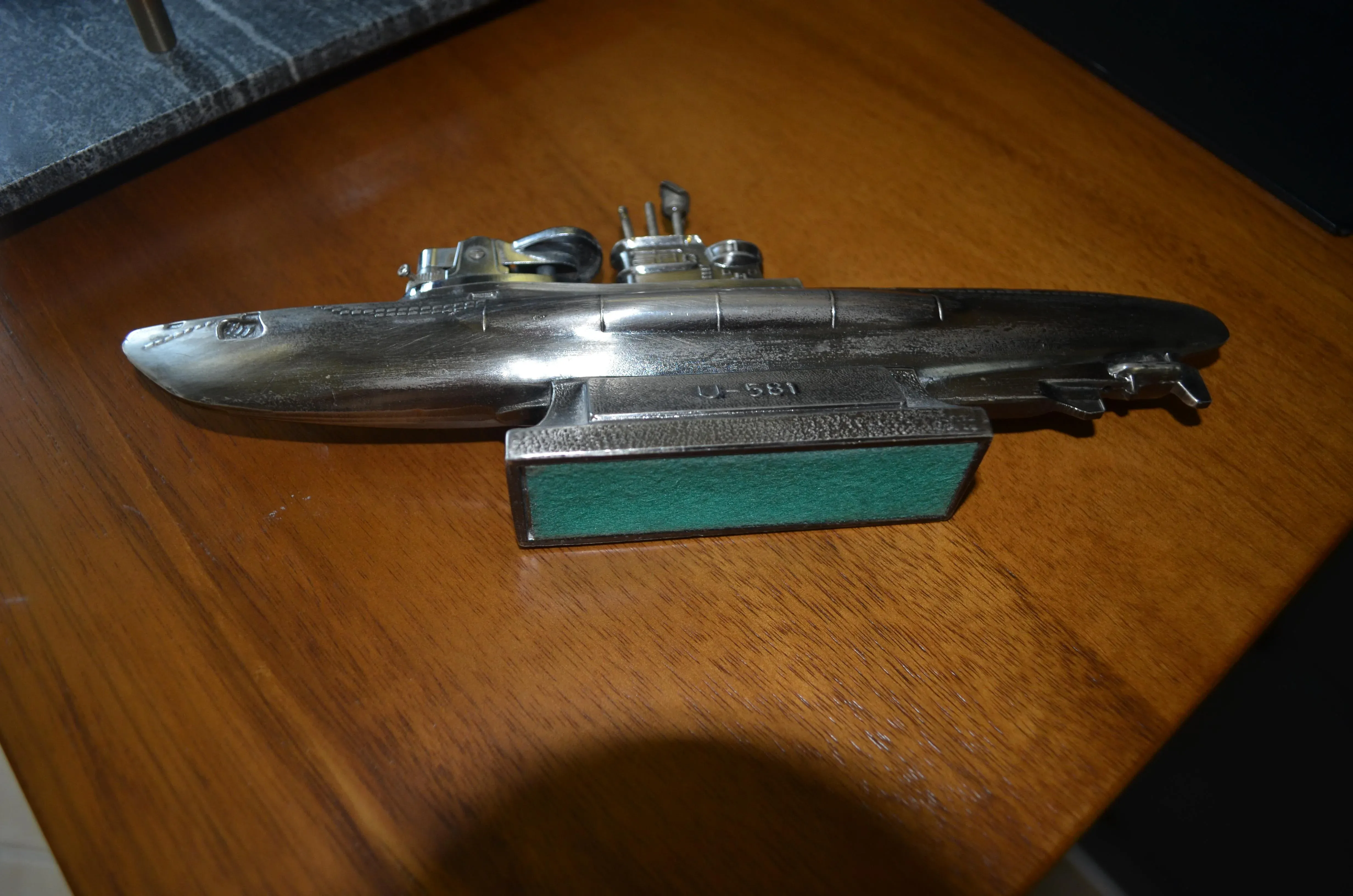 Vintage World War II U-581 Submarine Table Lighter Made in