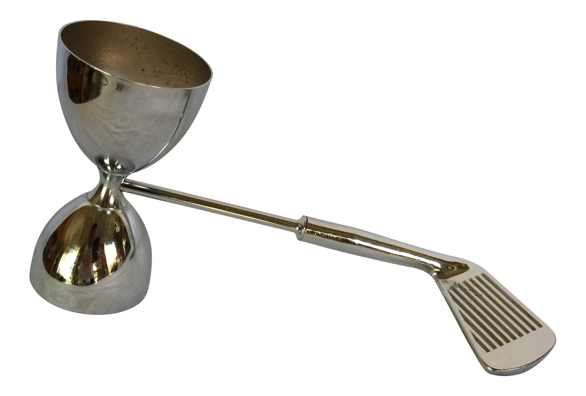 MidCentury Modern Chrome Over Brass Golf Club Jigger Chairish