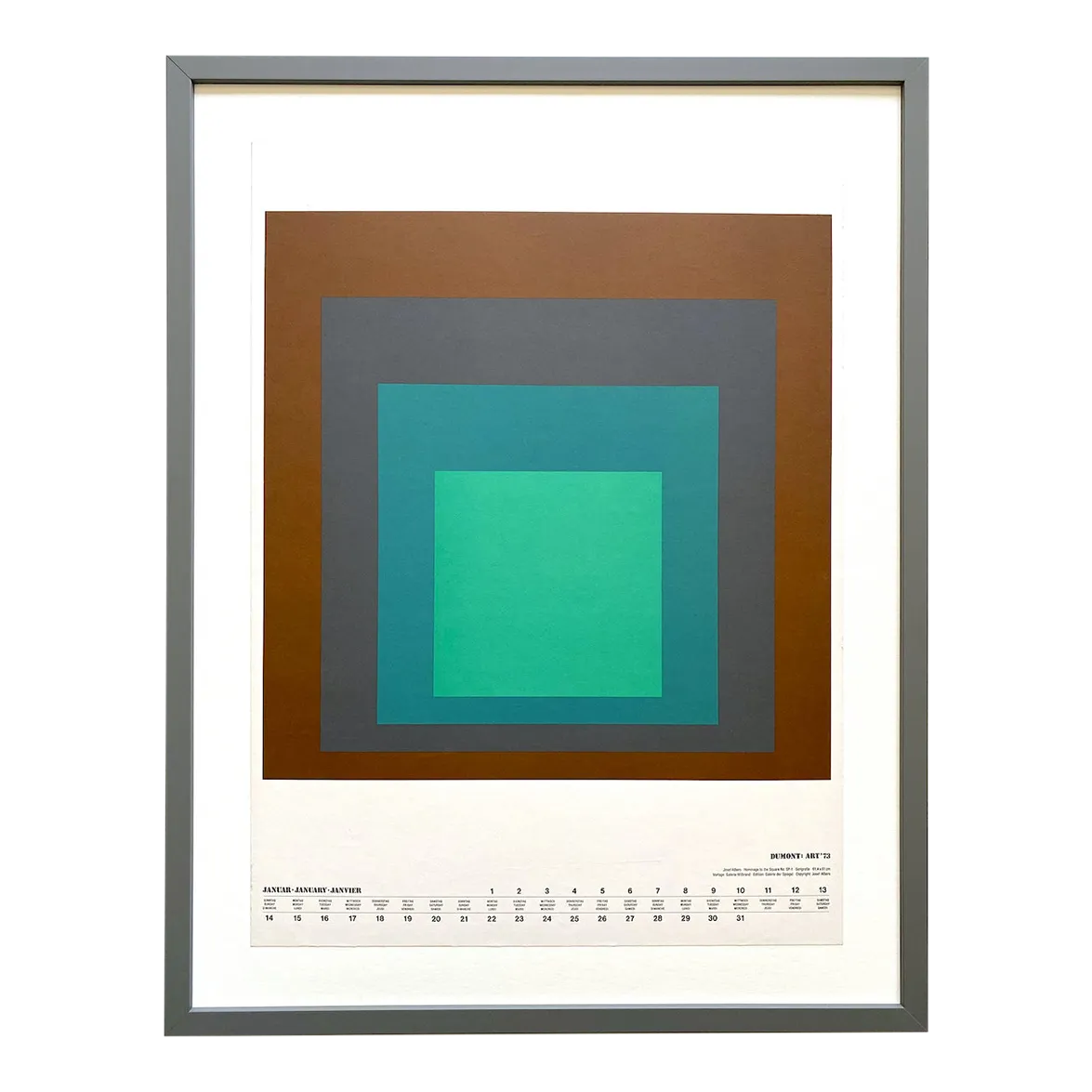 絵画 1S-3 Josef Albers Vintage 1973 Mid Century Modern 