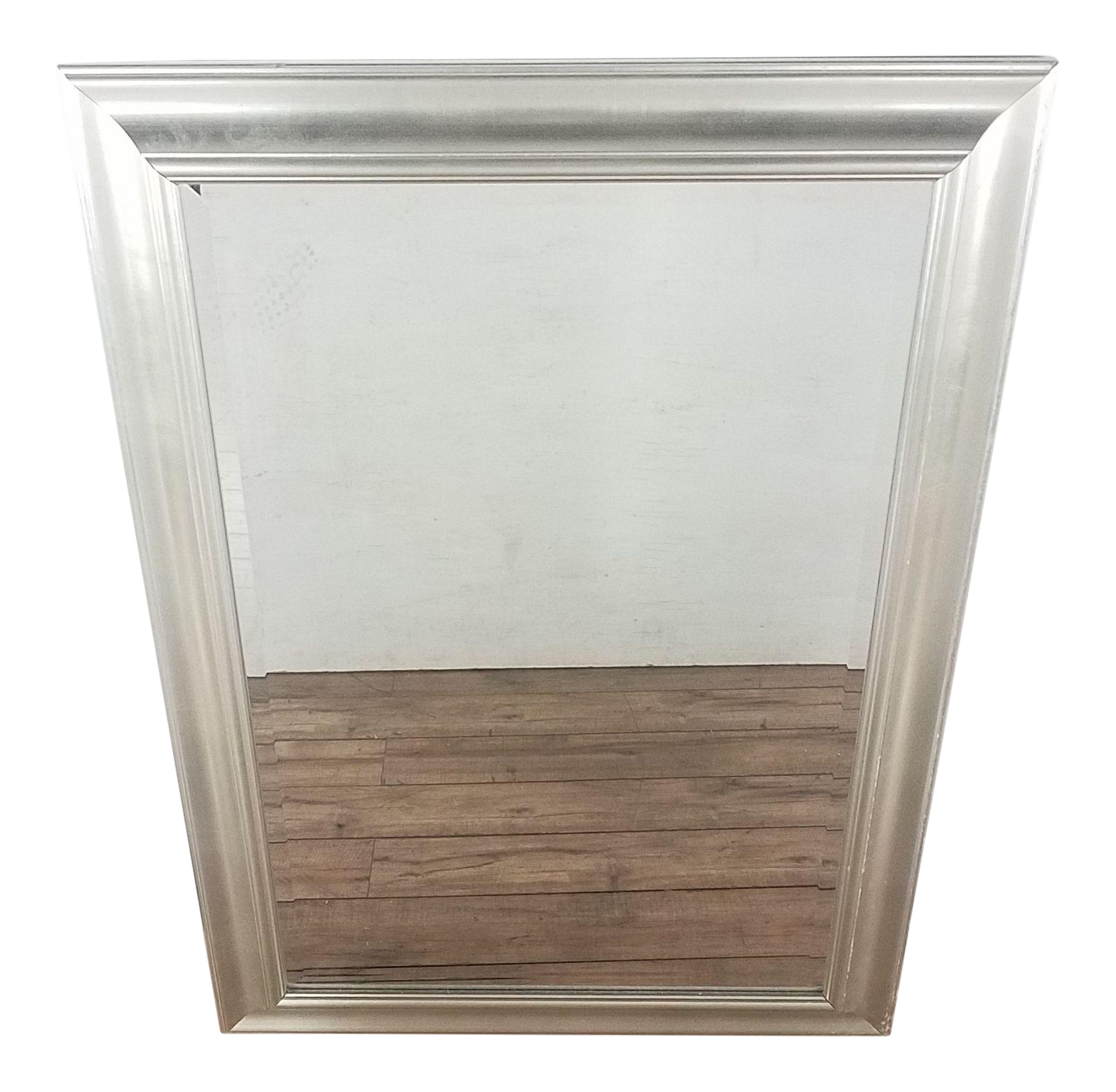 Pottery Barn Silver Framed Mirror Chairish