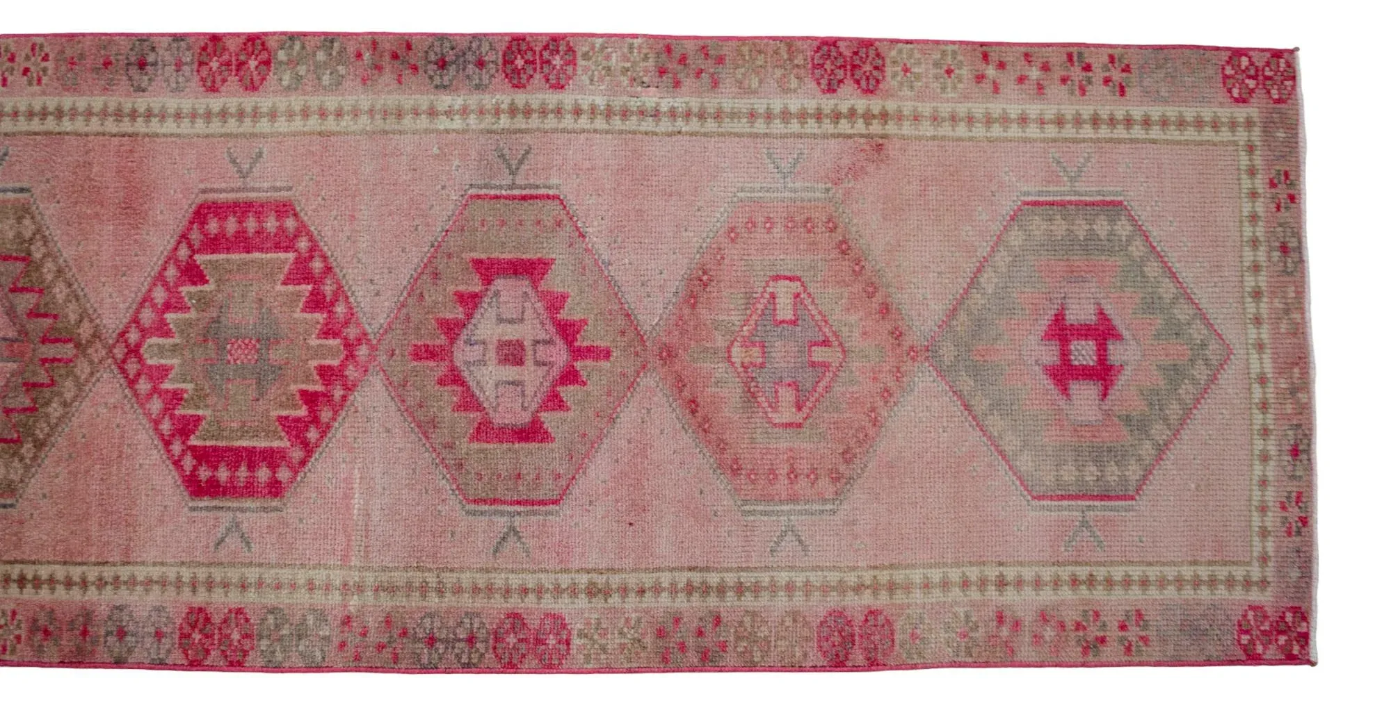 Hand-Knotted Turkish Runner Rug . Low Pile Hallway Decor Runner Rug 2′9″ × 12′10″12 wooden toddler puzzels