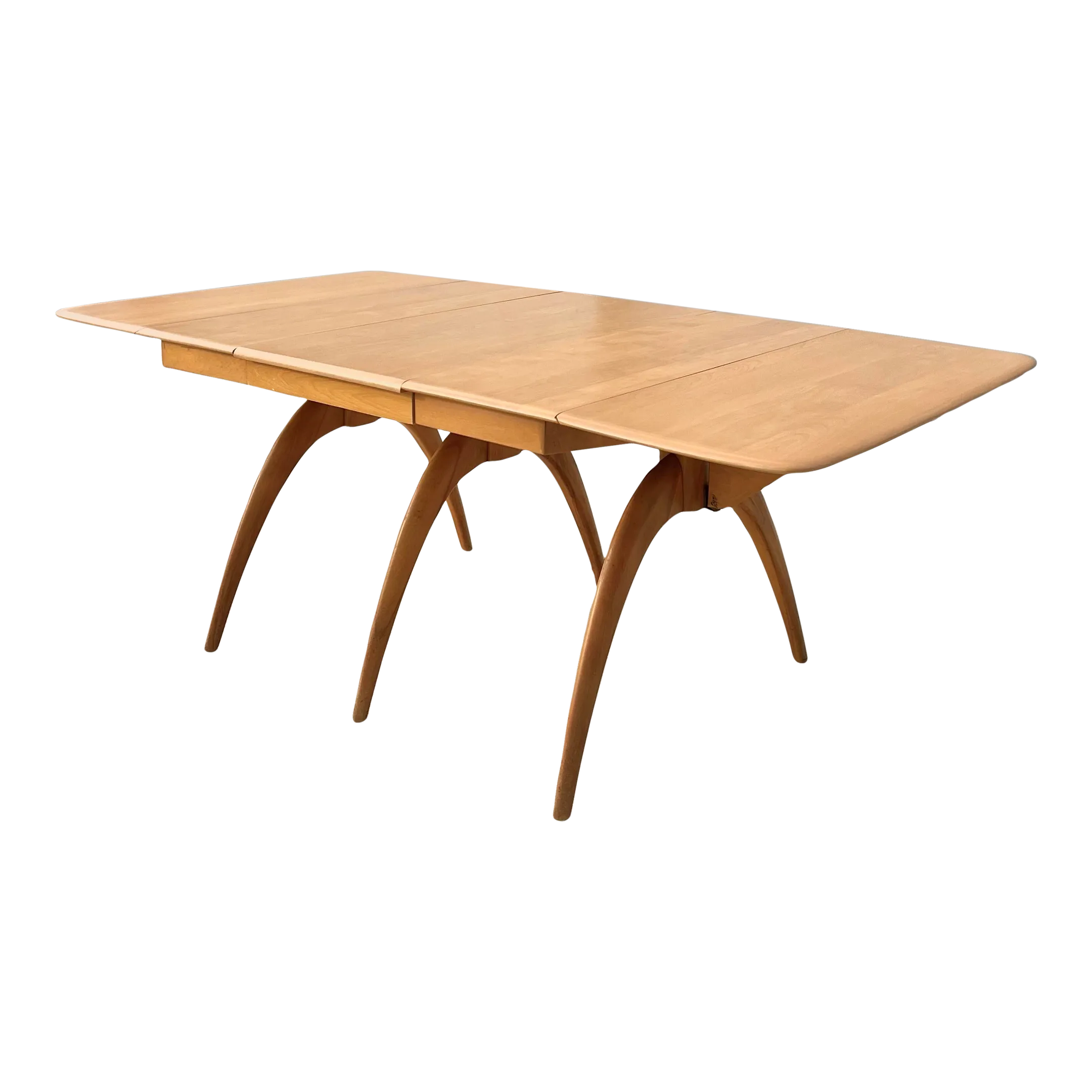 Mid Century Modern Extendable Wishbone Dining Table by Heywood