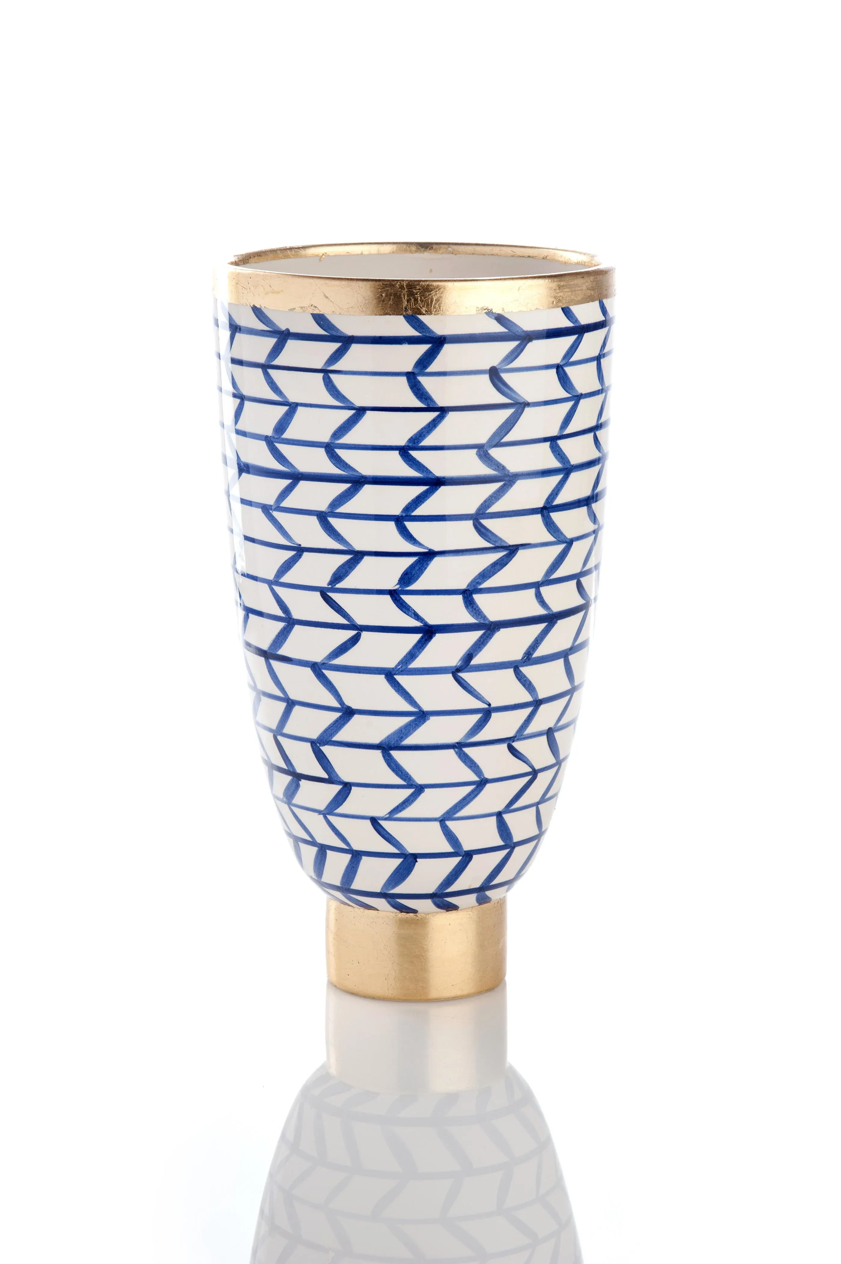 Contempo Collection Geometric Ceramic Vase