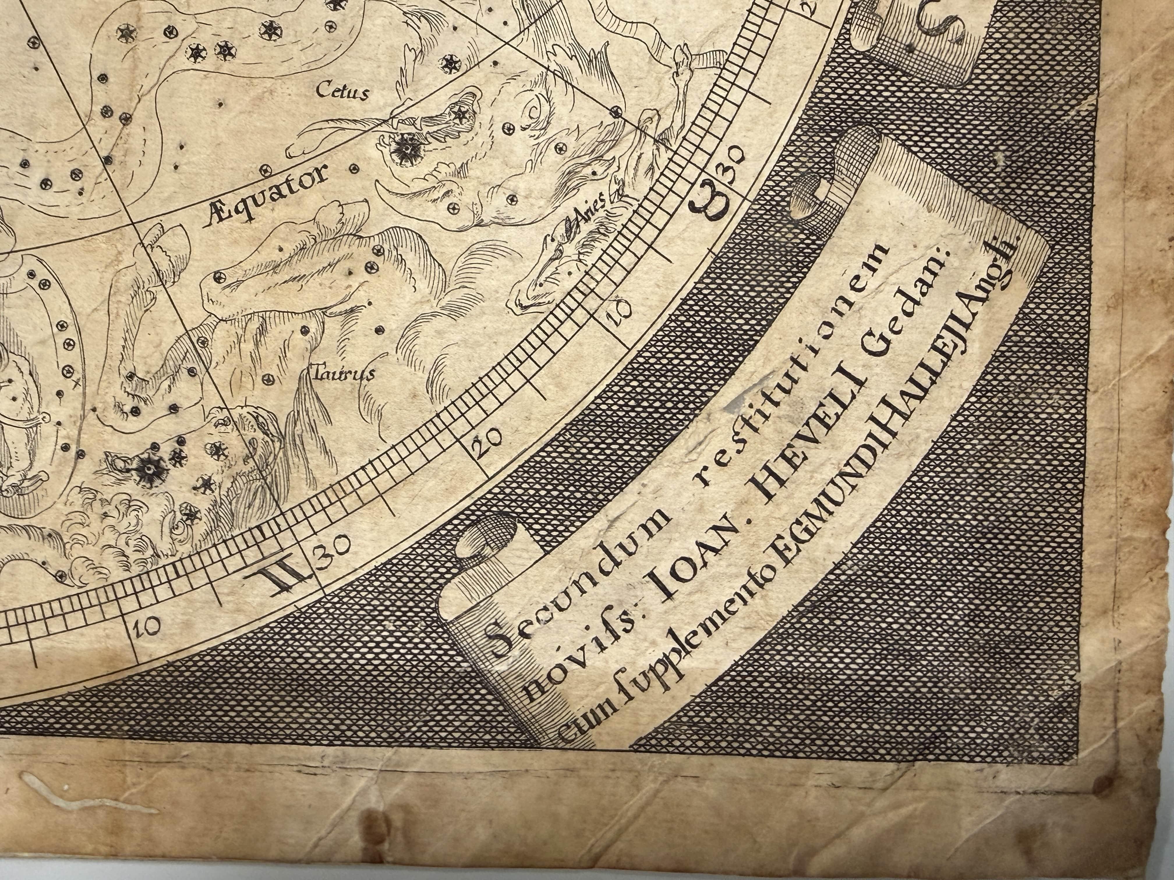 Original Celestial Charts by Johannes Zahn, Nuremberg, 1690s, Set of 2