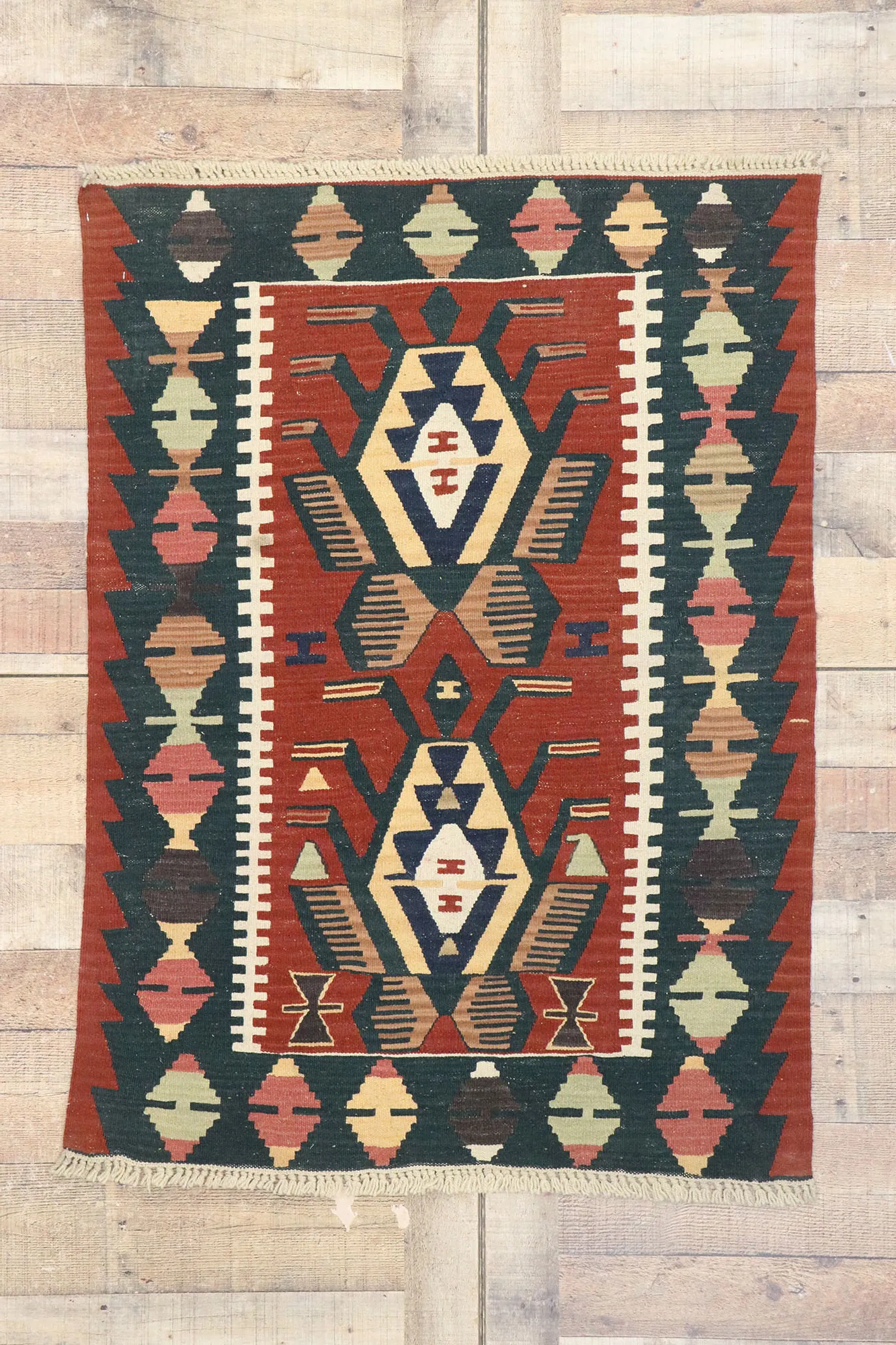 靴 J/S KILIM ARTS Vintage Carpet Flat Rug Kilim Wool Jute Runner Hand Woven Vintage Carpet Vintage