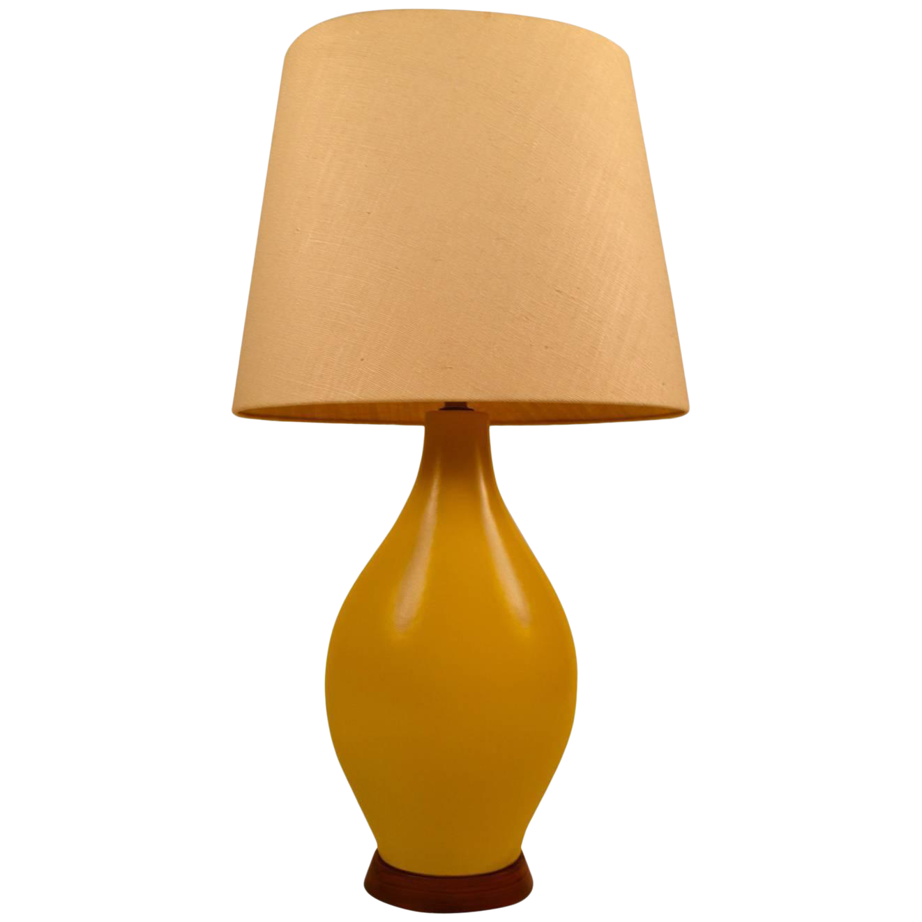 yellow ceramic table lamp