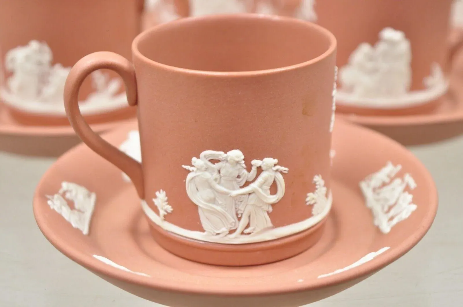 Vintage Wedgwood Jasperware Terracotta Cup and Saucer Set | eBay