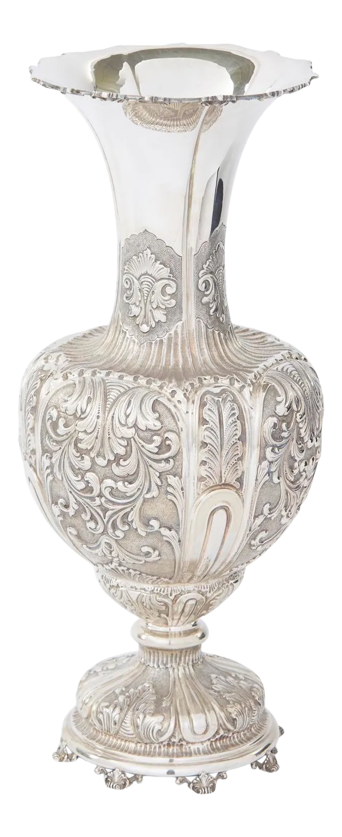 19th Sterling Silver Decorative Vase Chairish