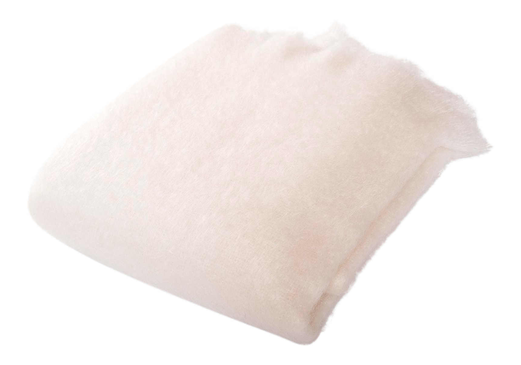 Contemporary Mohair Cream Throw Chairish