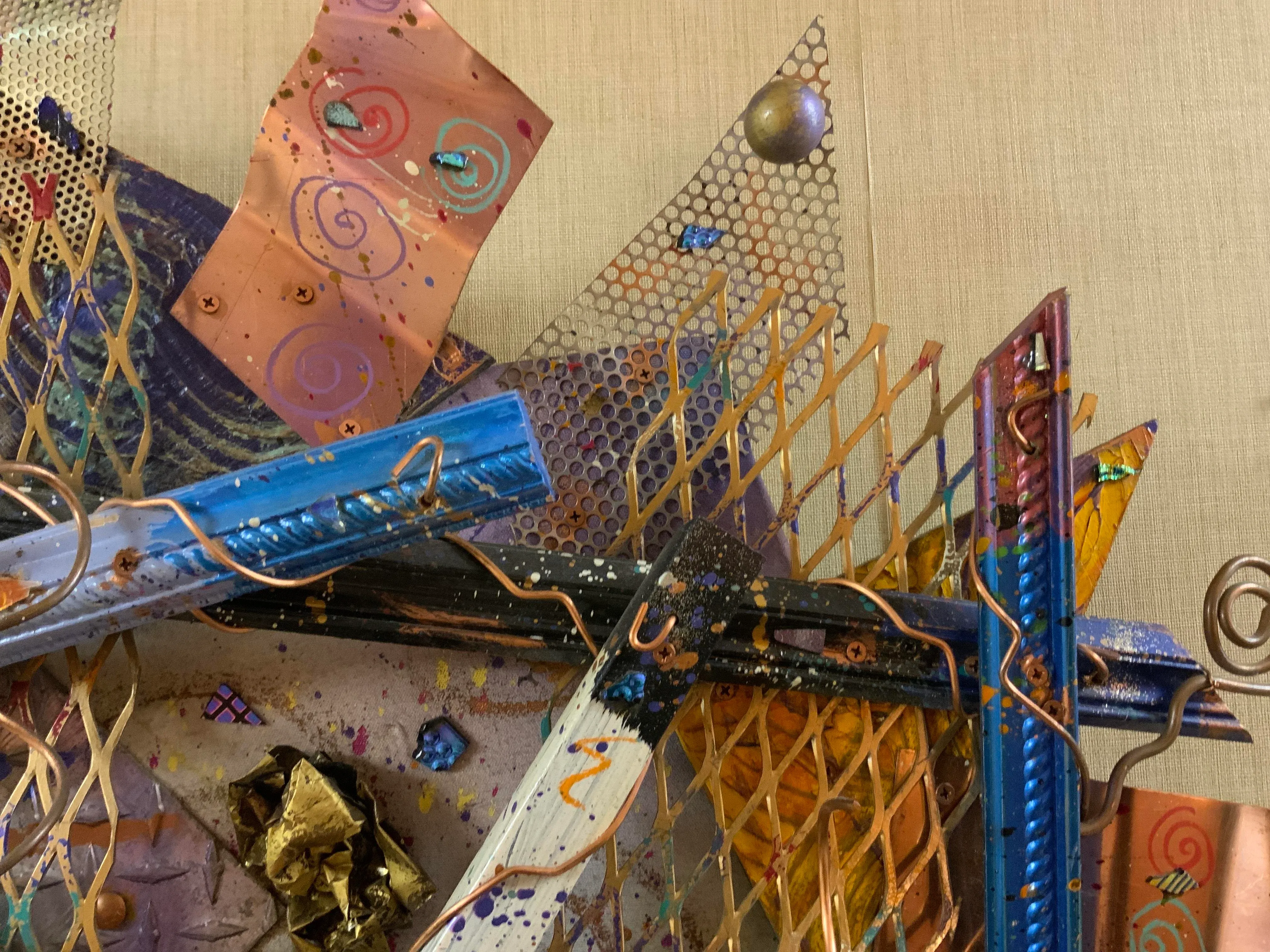 Contemporary Justin Coopersmith Abstract Metal Wall