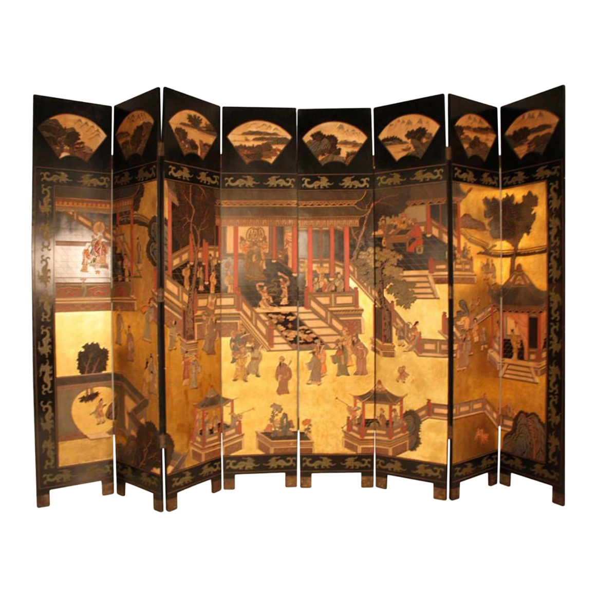 Tall Asian Coromandel Screen Chairish